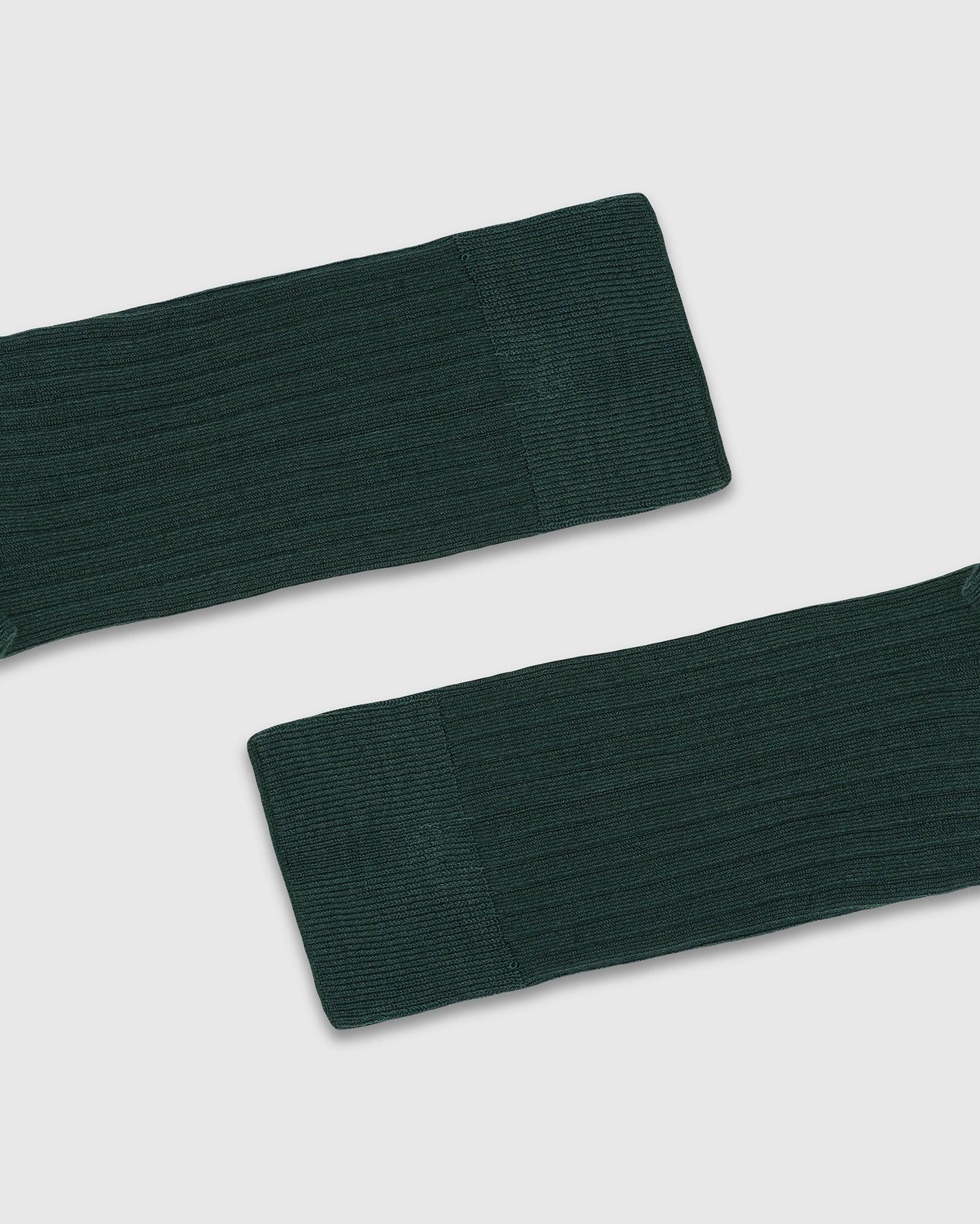 Cotton Fern Green Knitted Socks - Thai - Image 5