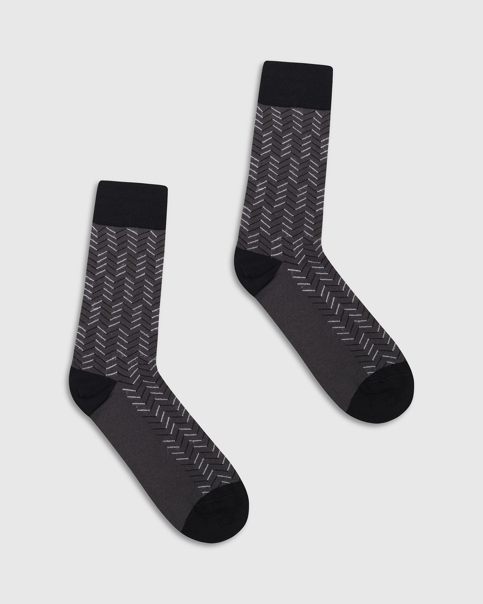Cotton Grey Knitted Socks - Varya - Image 3