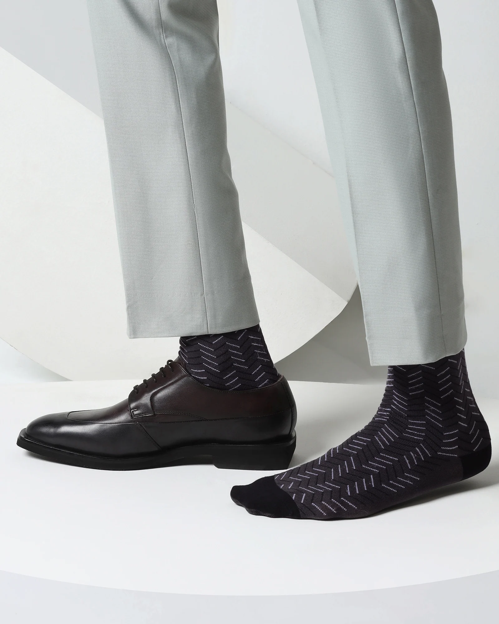 Cotton Grey Knitted Socks - Varya - Image 6