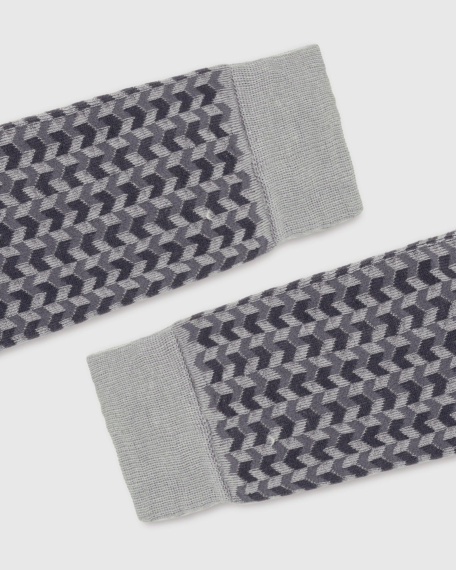 Cotton Grey Knitted Socks - Snap - Image 4