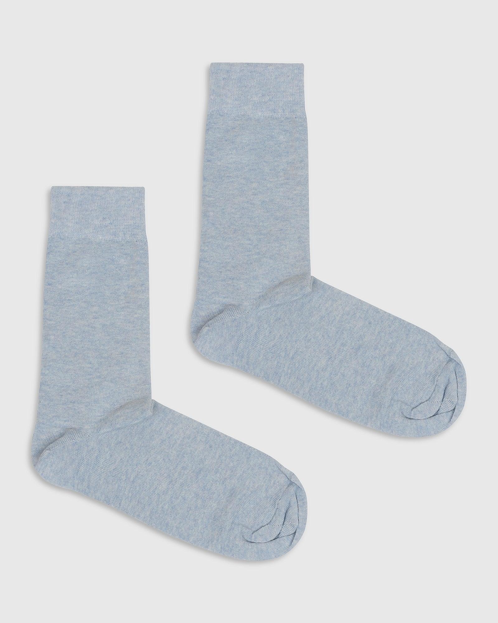 Cotton Light Blue Knitted Socks - Samu - Image 2