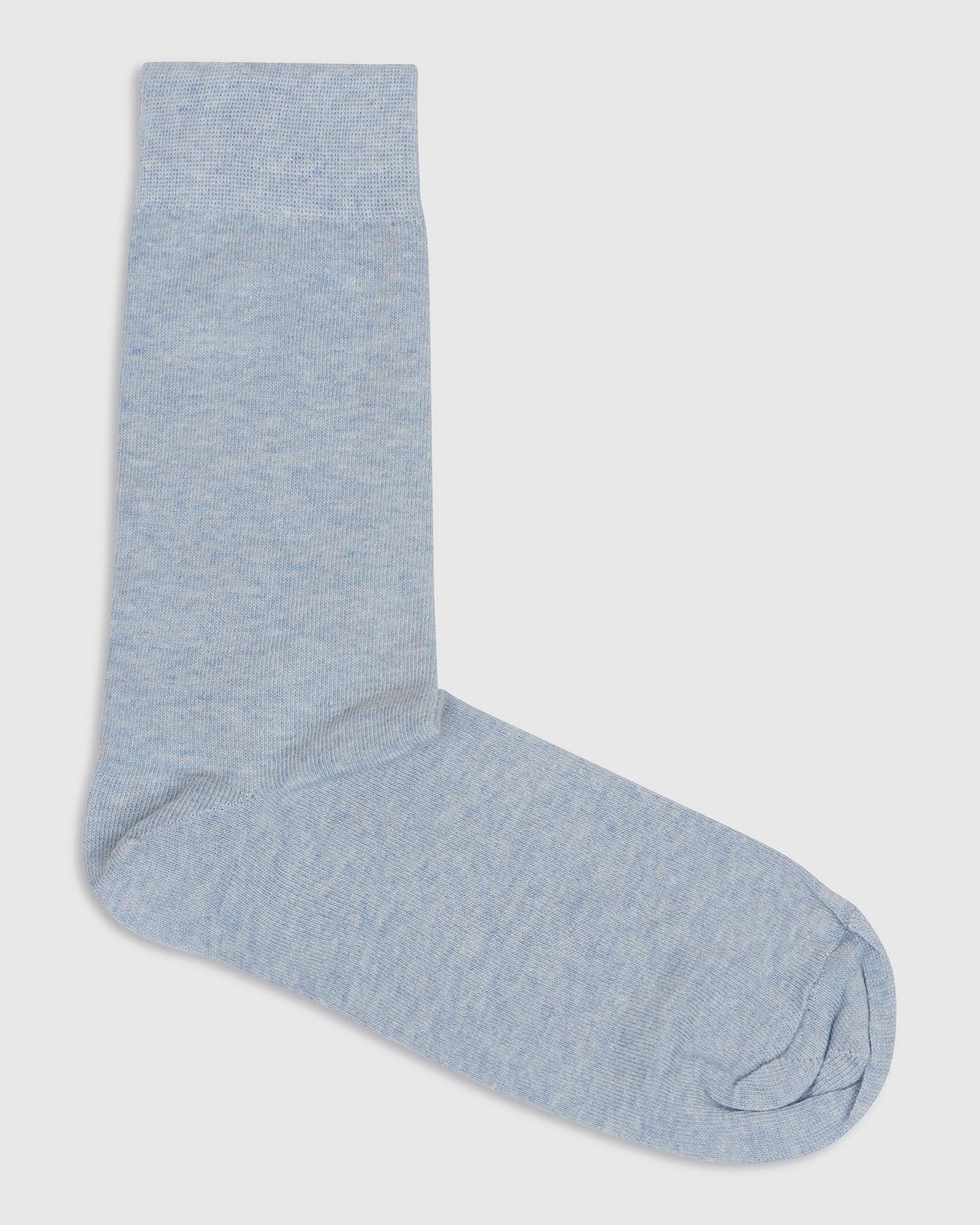 Cotton Light Blue Knitted Socks - Samu - Image 3
