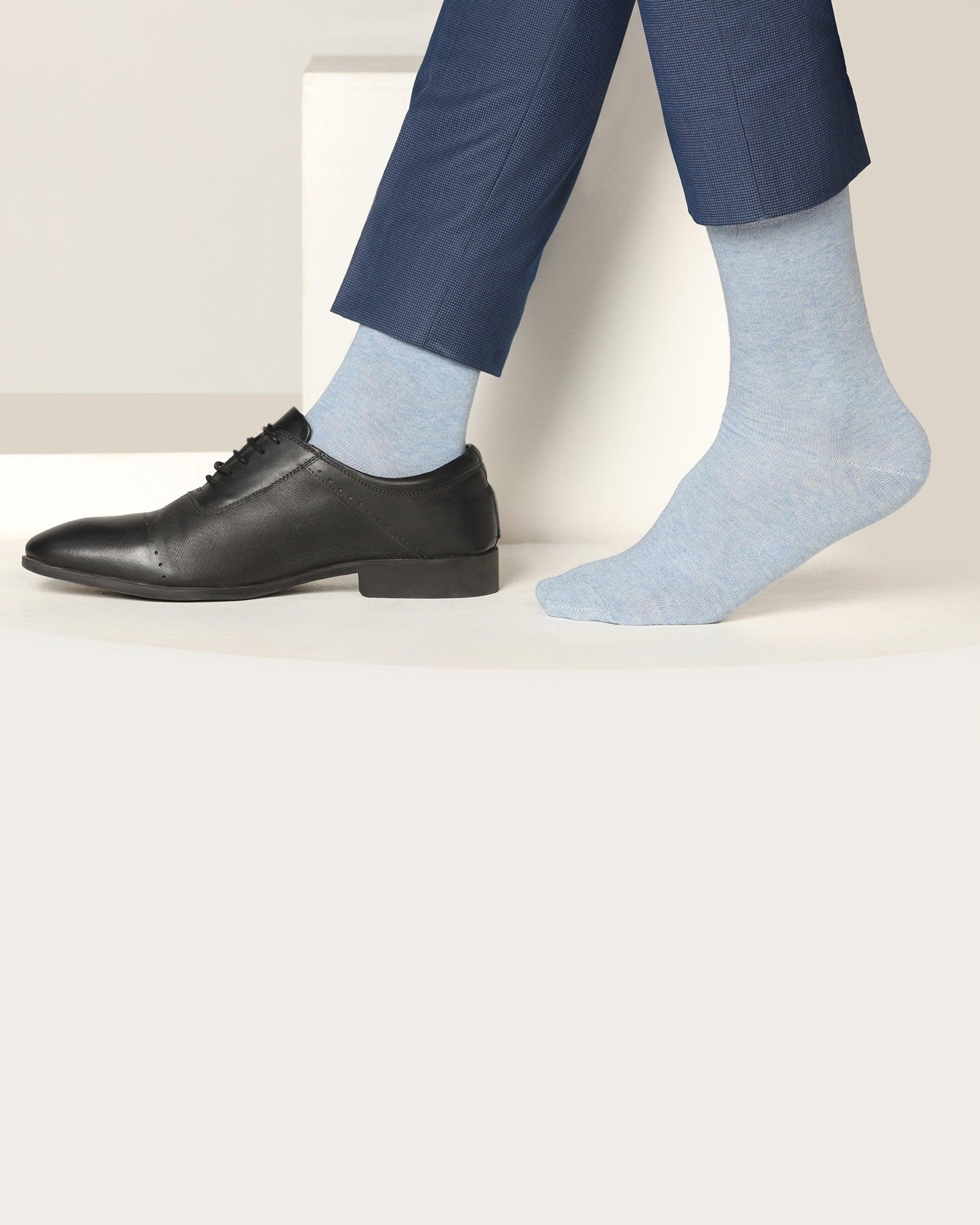Cotton Light Blue Knitted Socks - Samu - Image 5