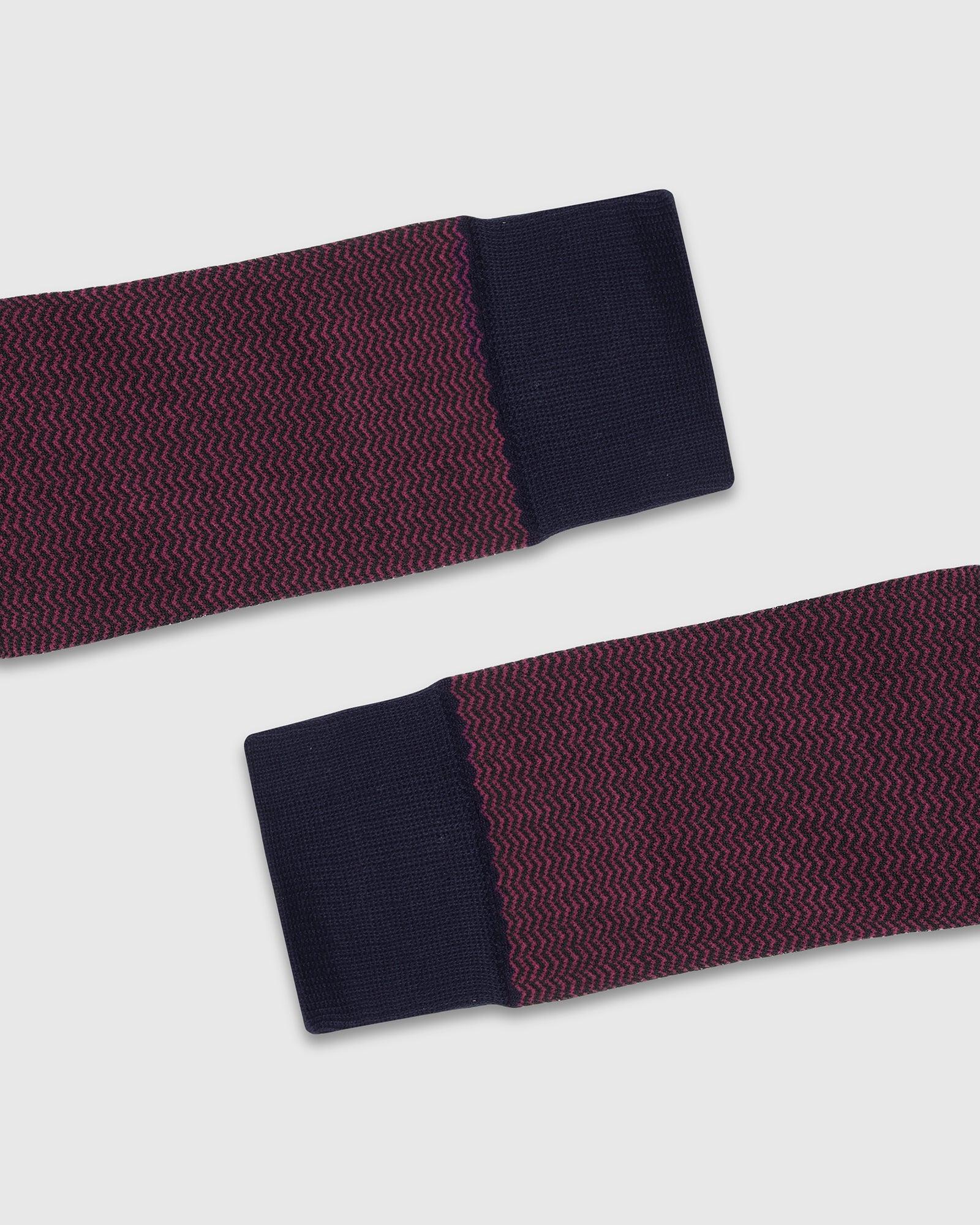 Cotton Maroon Knitted Socks - Tusken - Image 4