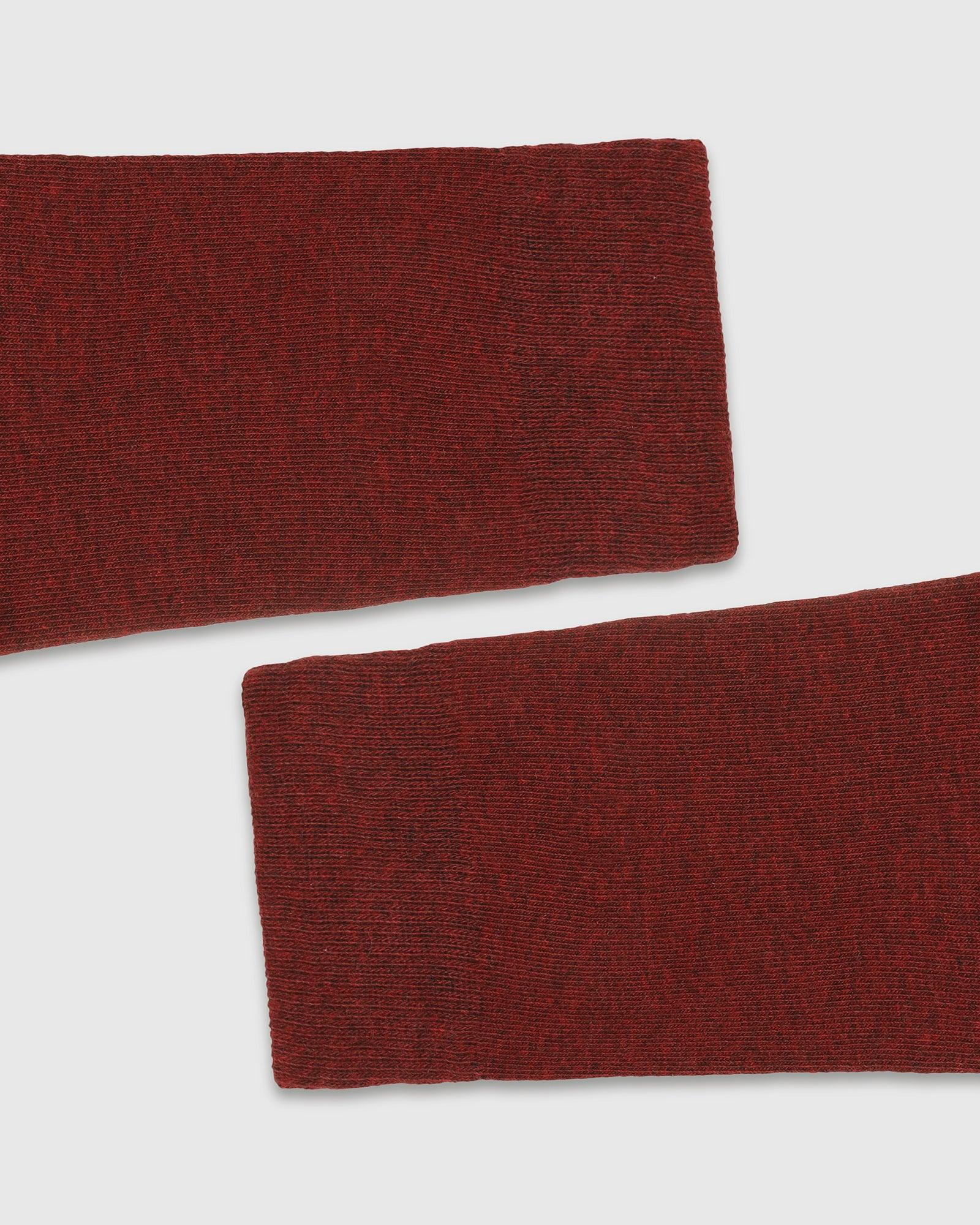 Cotton Maroon Knitted Socks - Samu - Image 4
