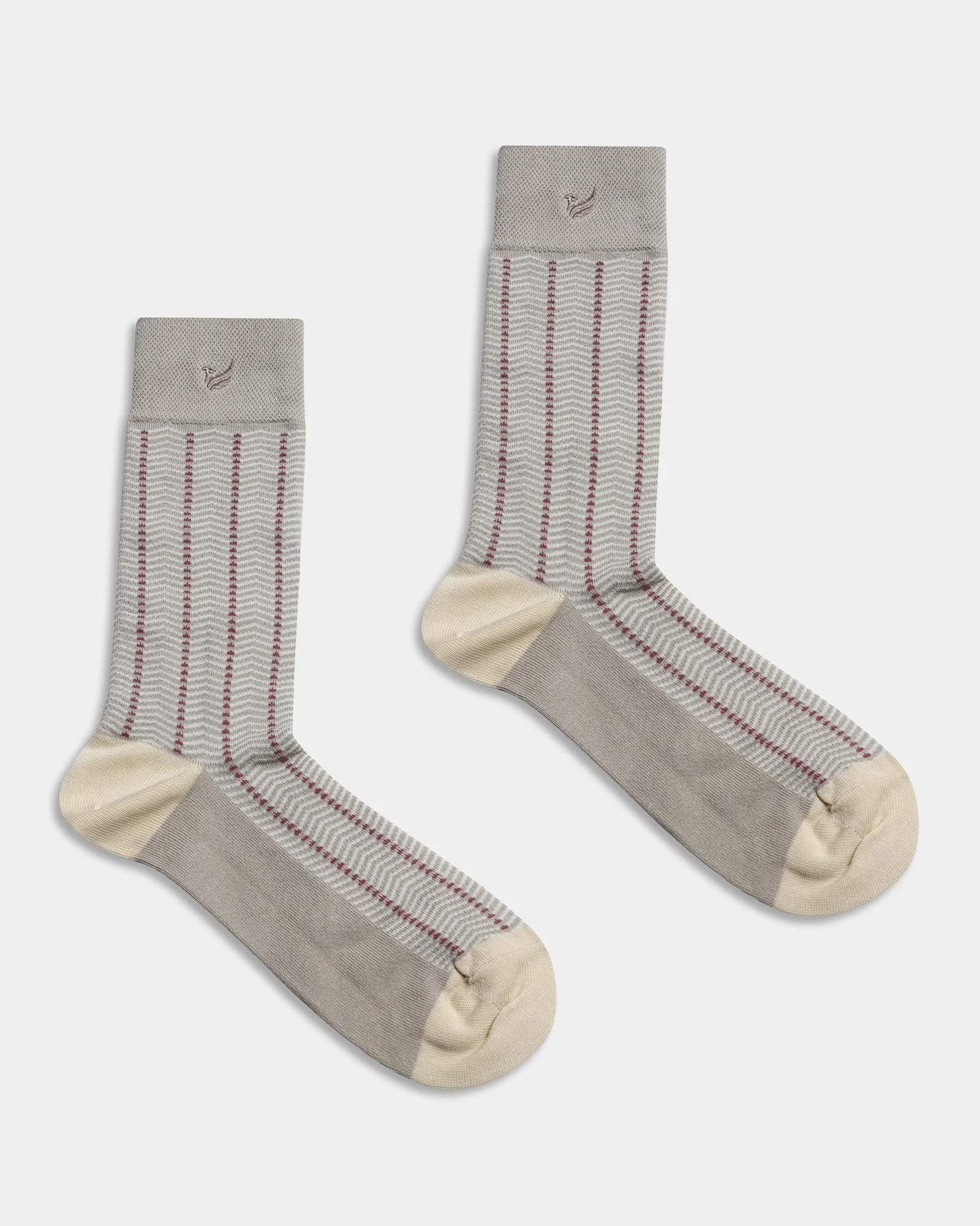 Cotton Multi Color Knitted Socks - Ash - Image 4