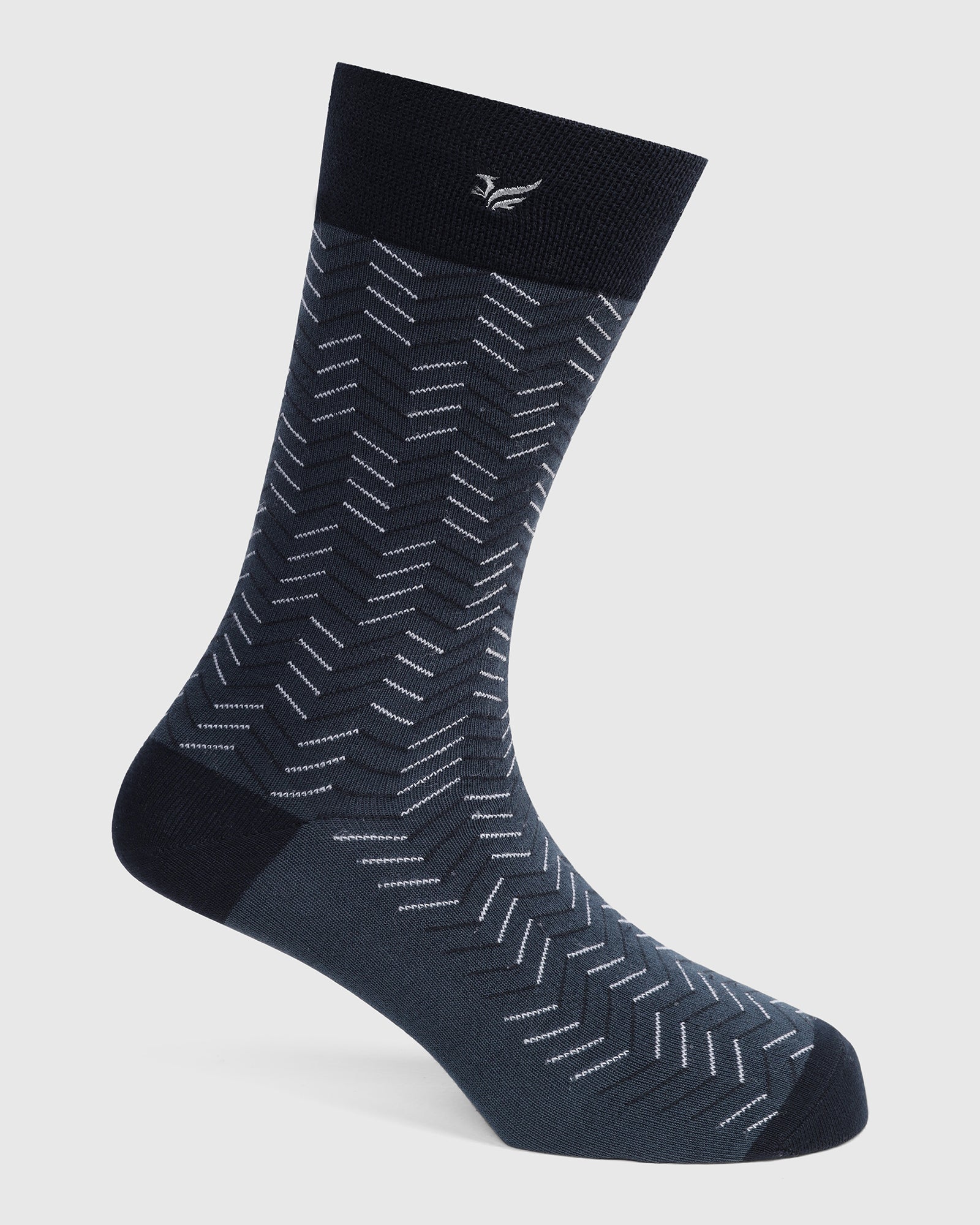 Cotton Navy Knitted Socks - Varya - Image 2