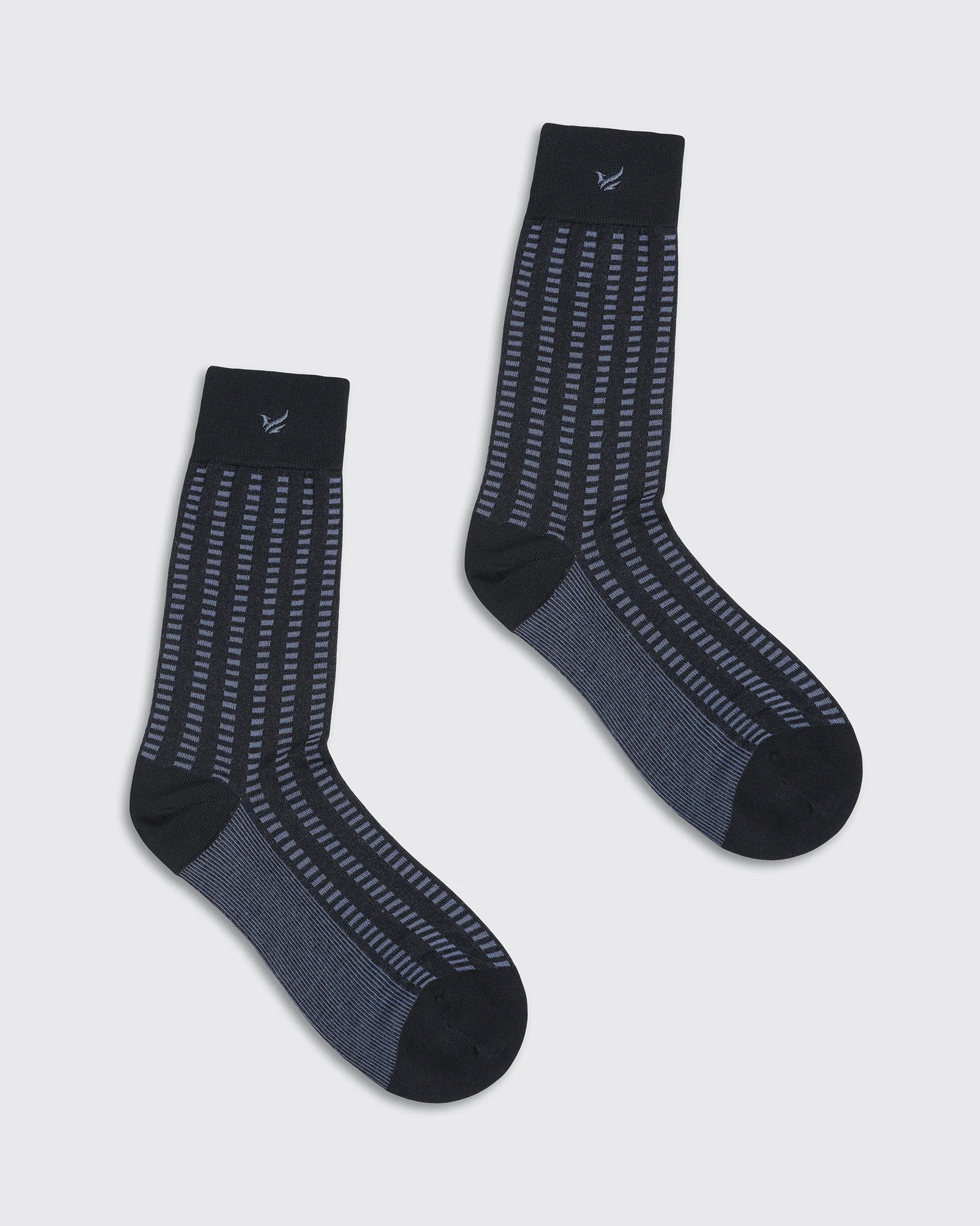 Cotton Navy Knitted Socks - Vinton - Image 3