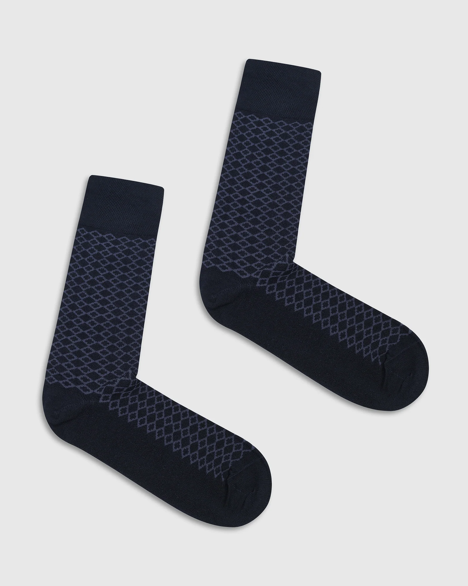 Cotton Navy Knitted Socks - Vanny - Image 3