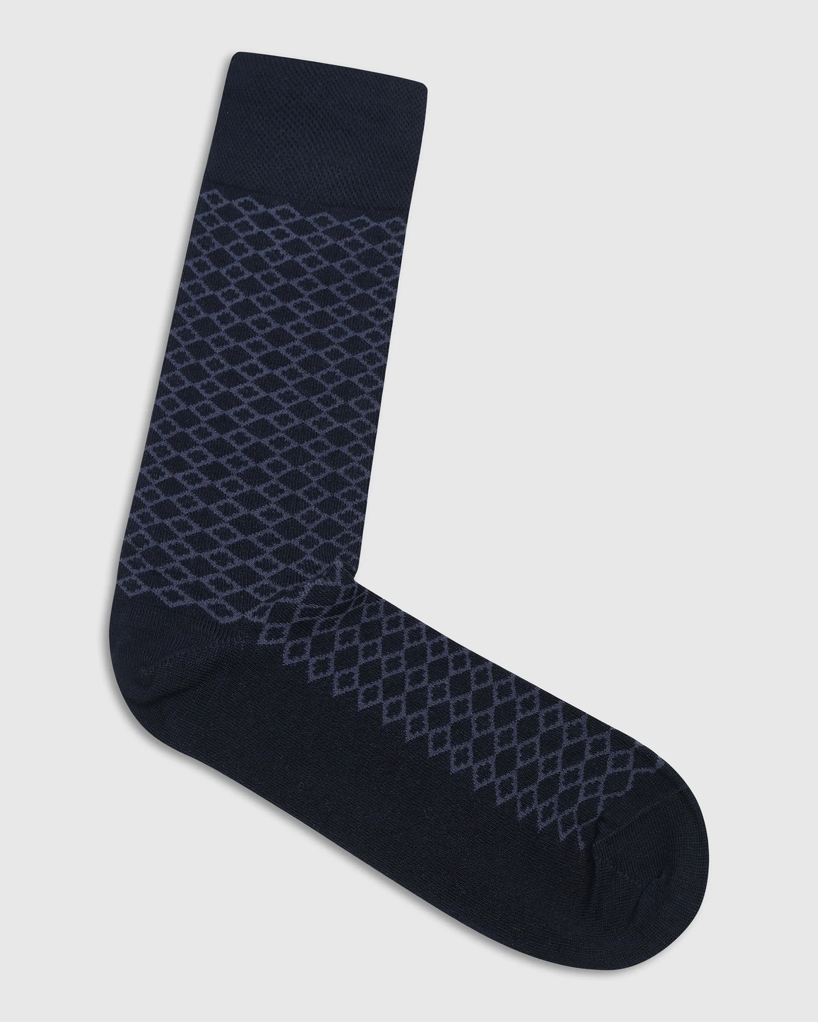 Cotton Navy Knitted Socks - Vanny - Image 4