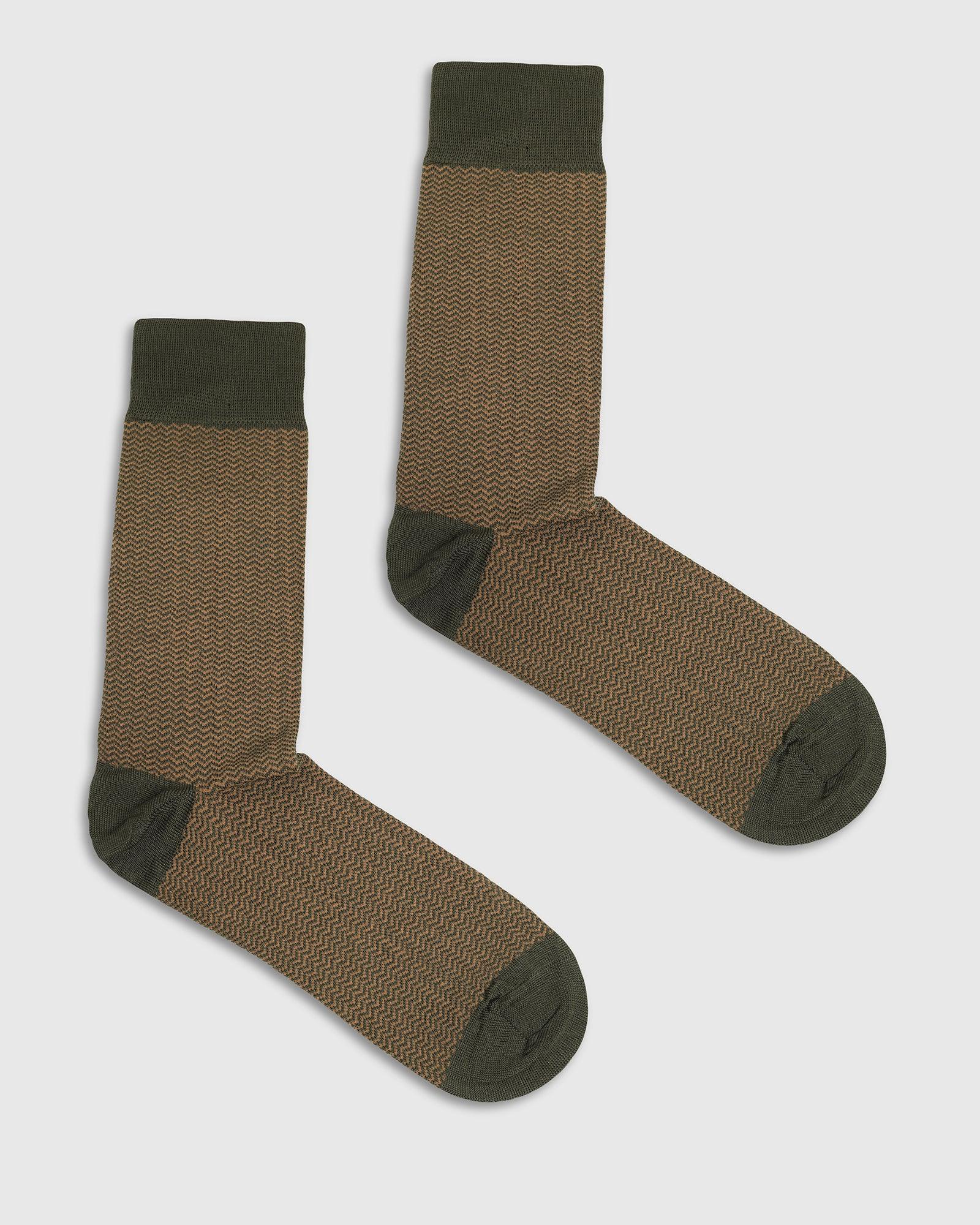 Cotton Olive Knitted Socks - Tusken - Image 3