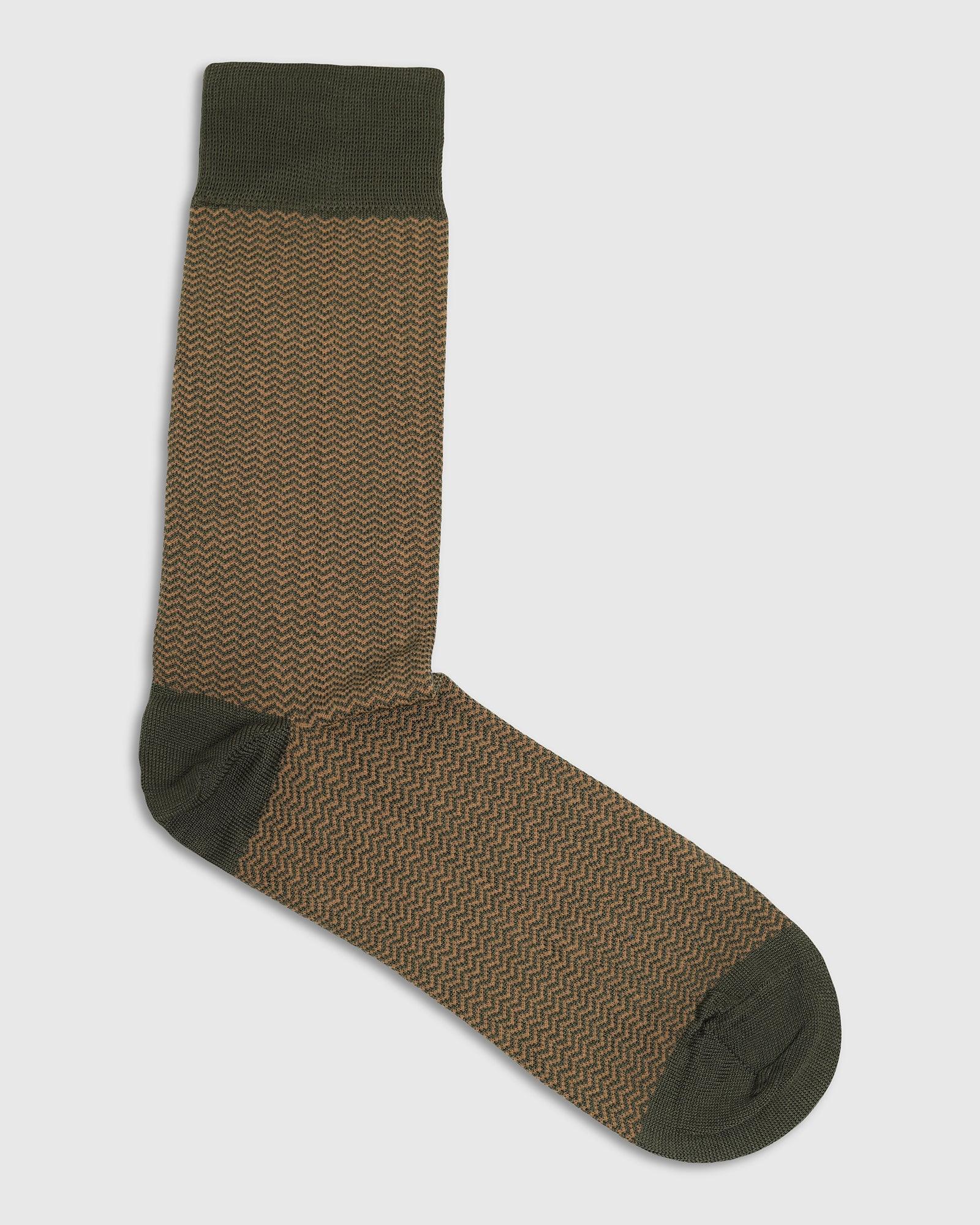 Cotton Olive Knitted Socks - Tusken - Image 4