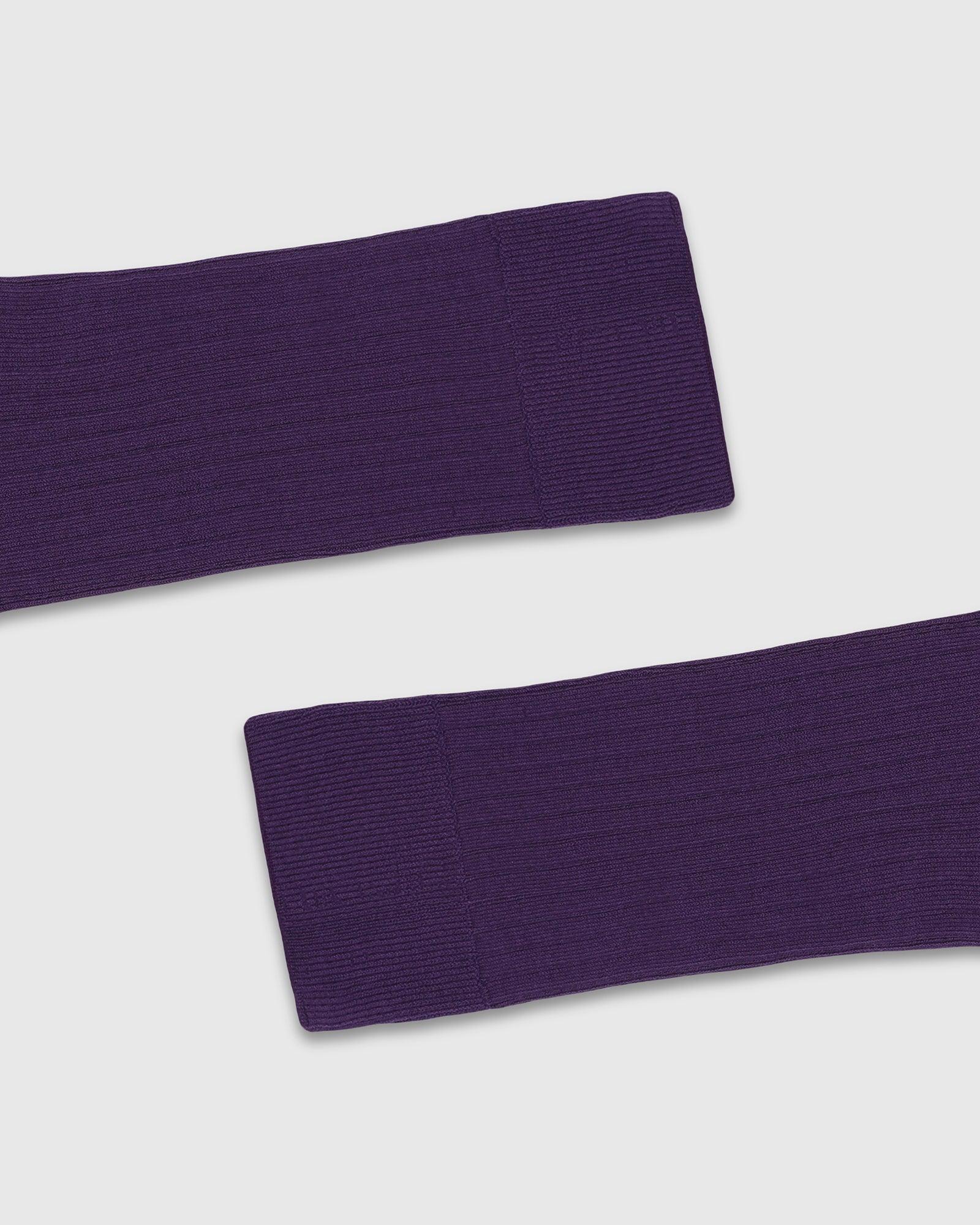 Cotton Purple Knitted Socks - Thai - Image 5