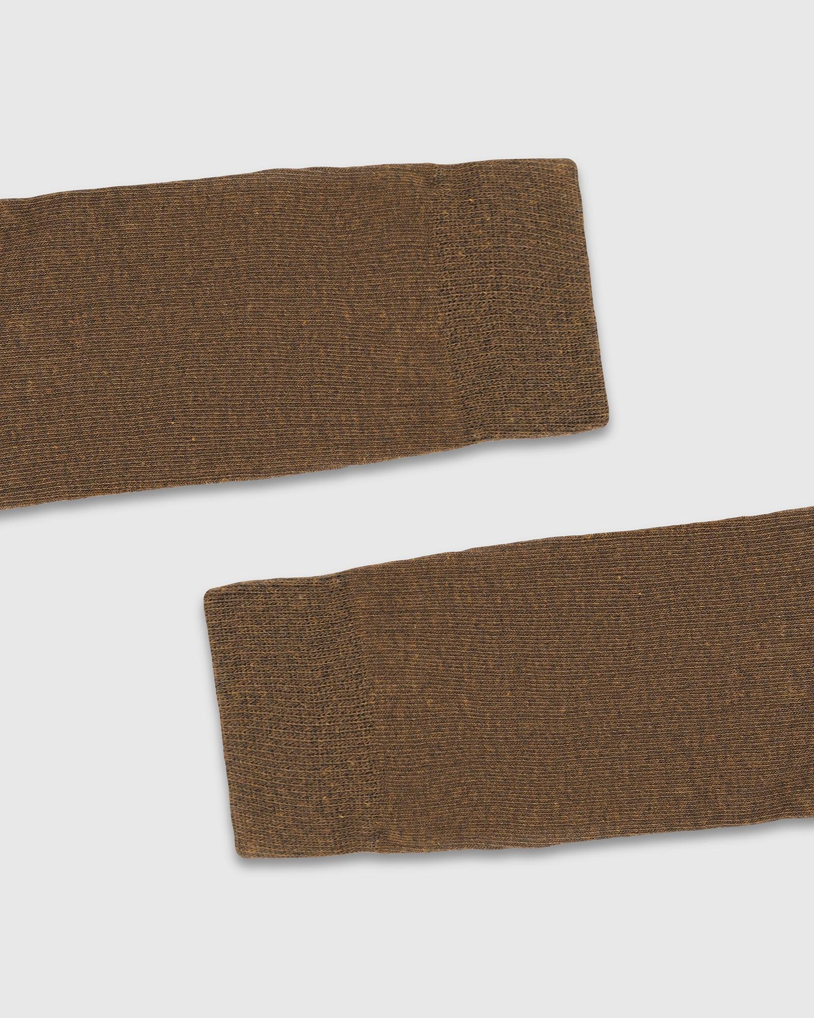 Cotton Tobacco Brown Knitted Socks - Turkey - Image 5