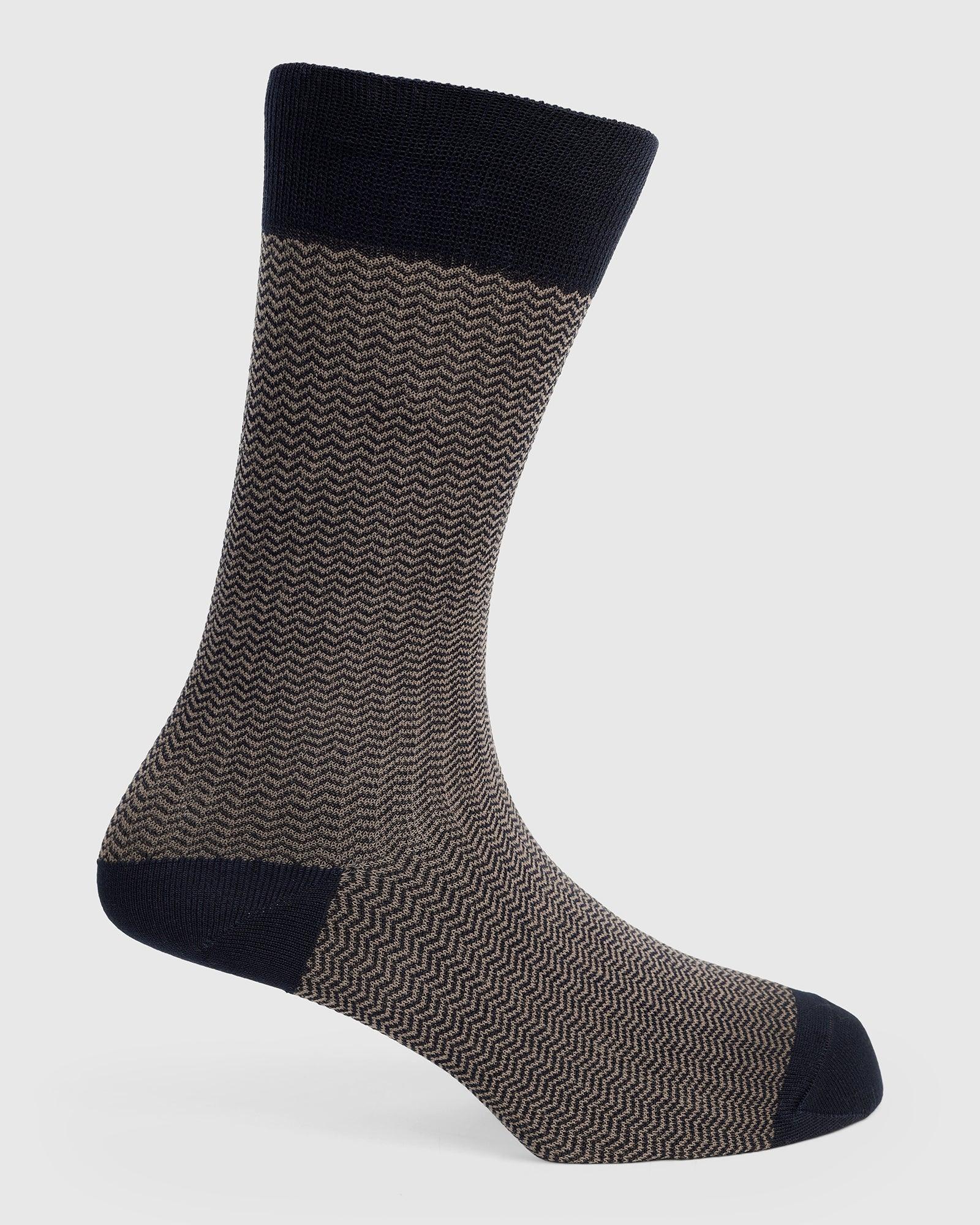 Cotton Tobacco Brown Knitted Socks - Tusken - Image 2