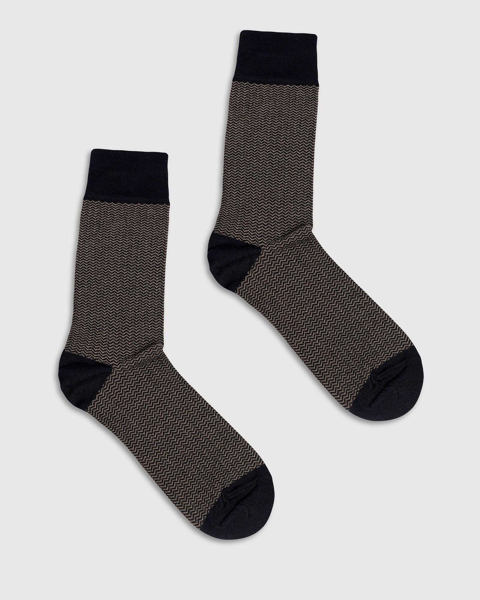 Cotton Tobacco Brown Knitted Socks - Tusken - Image 3