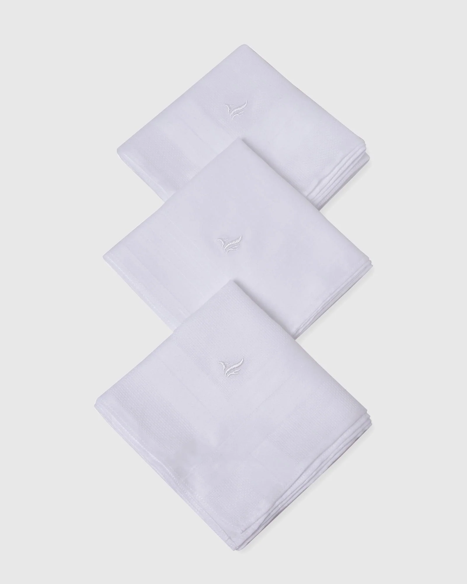 Cotton White Solid Handkerchief - Vovert - Image 5