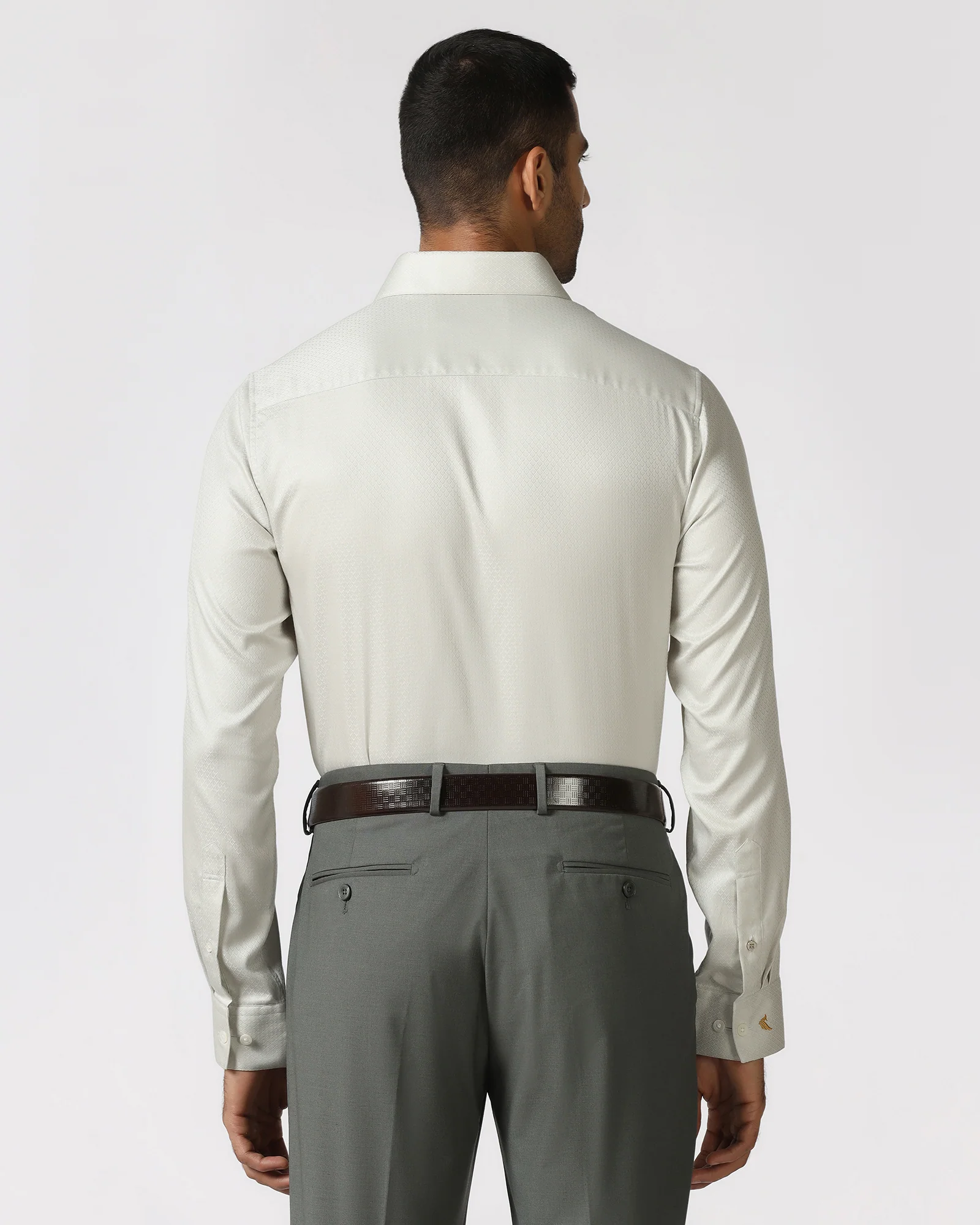 Cream Luxe Jacquard Shirt - Mirror - Image 2