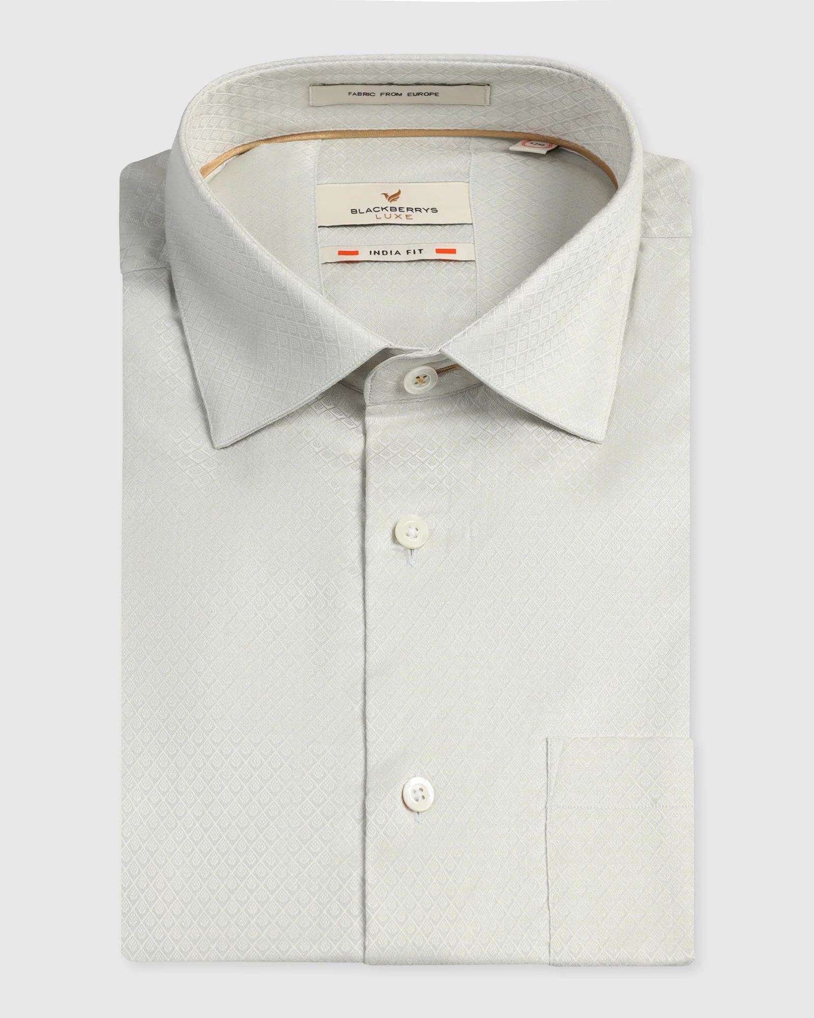 Cream Luxe Jacquard Shirt - Mirror - Image 5