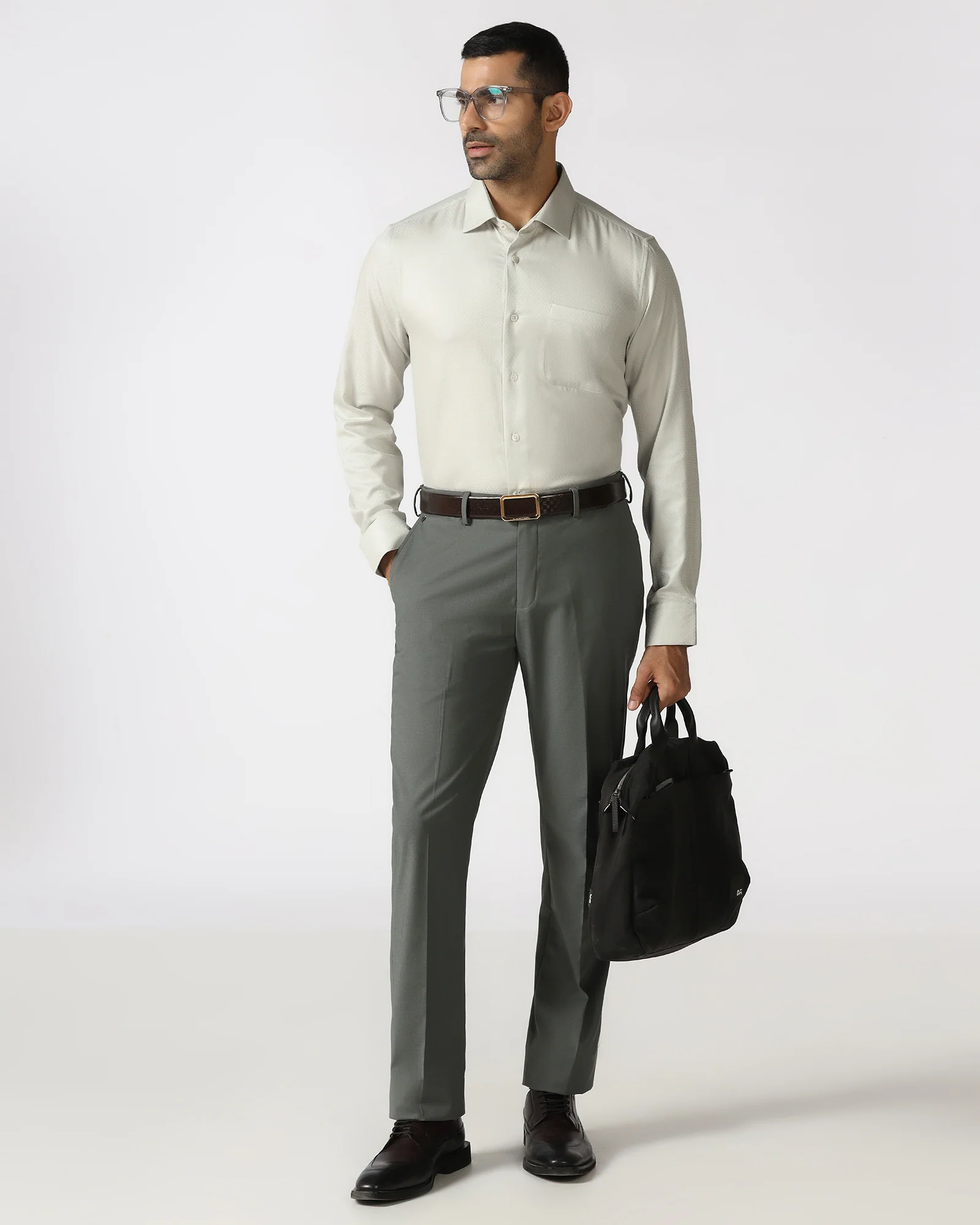 Cream Luxe Jacquard Shirt - Mirror - Image 7