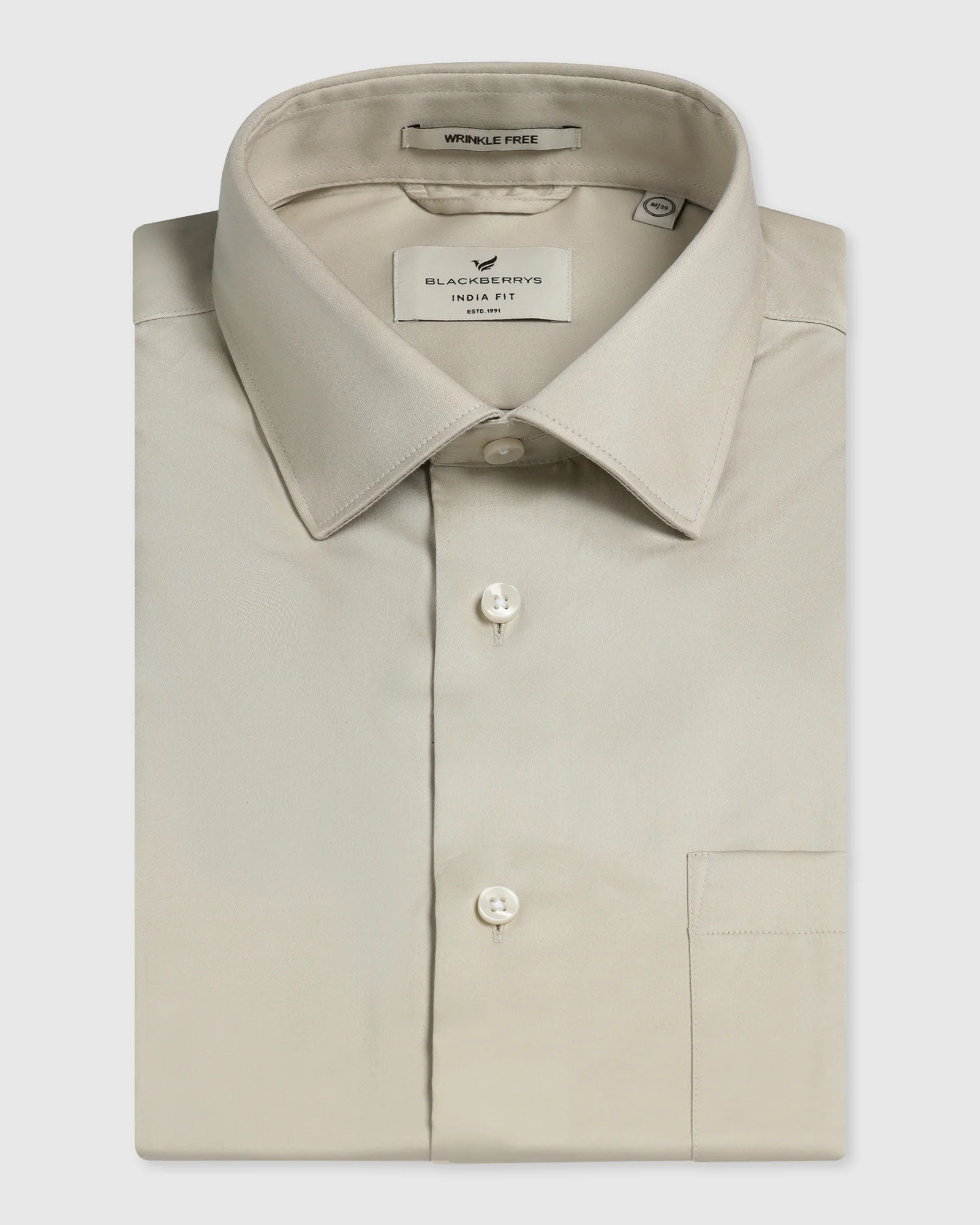 Cream Unwrinkle Solid Shirt - Sylvia - Image 5