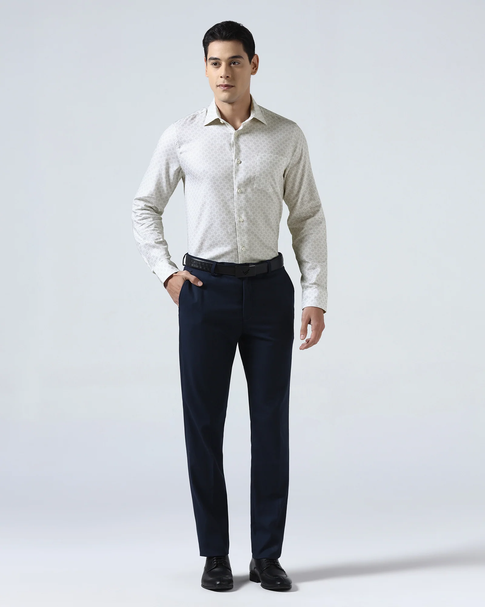 Cream Printed Shirt - Dunzo - Image 3