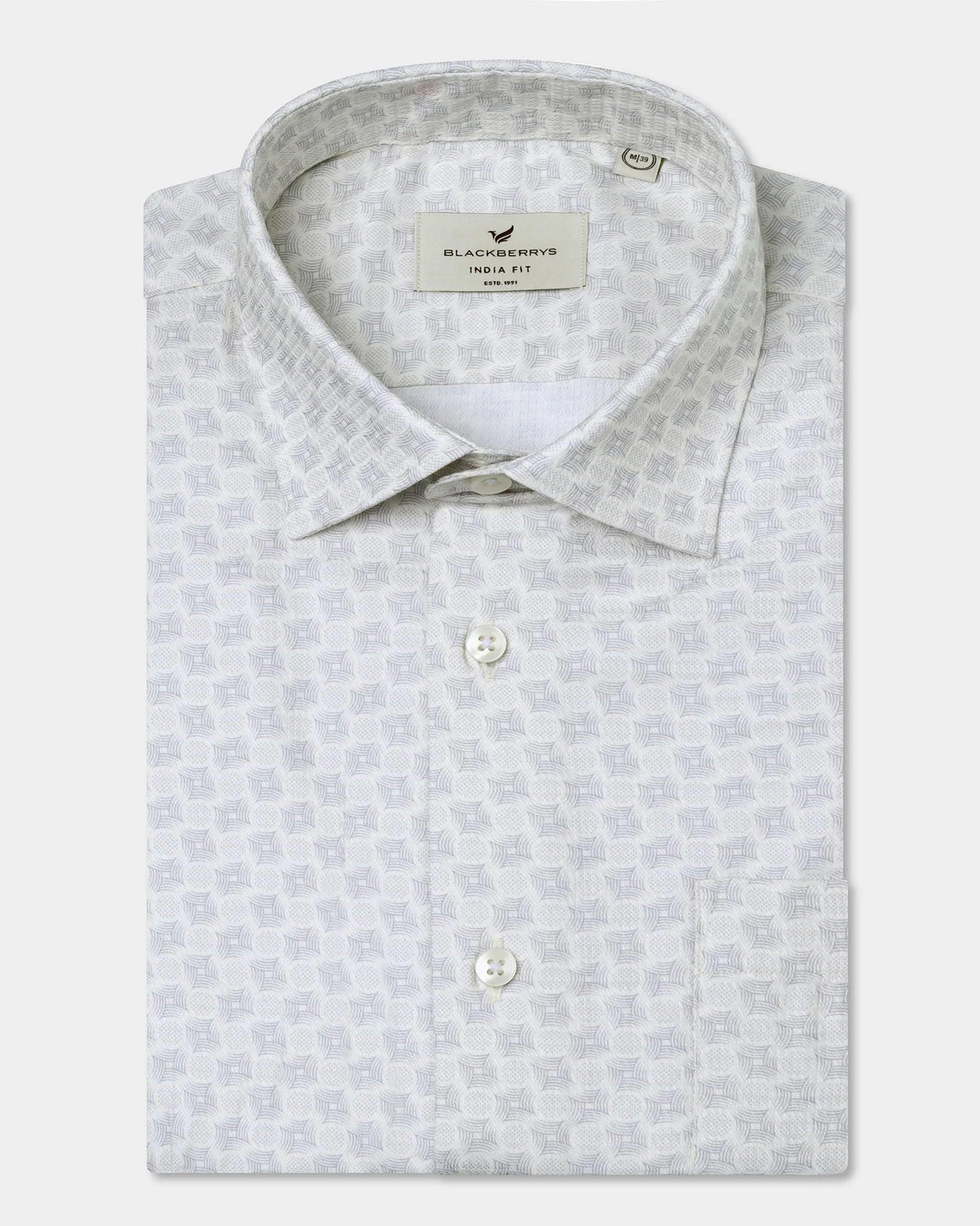 Cream Printed Shirt - Dunzo - Image 5