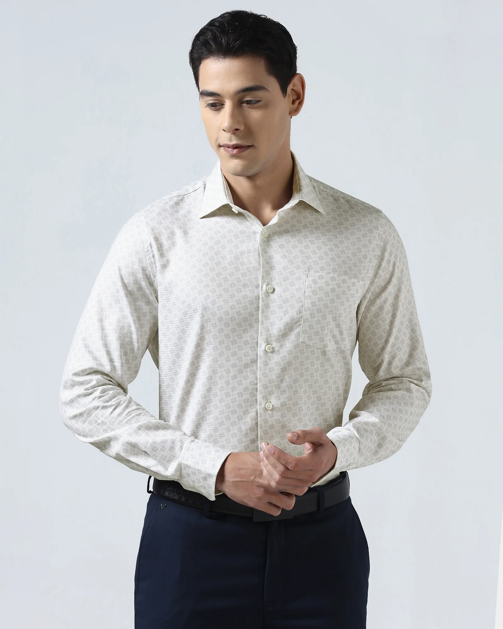 Cream Printed Shirt - Dunzo - Image 8