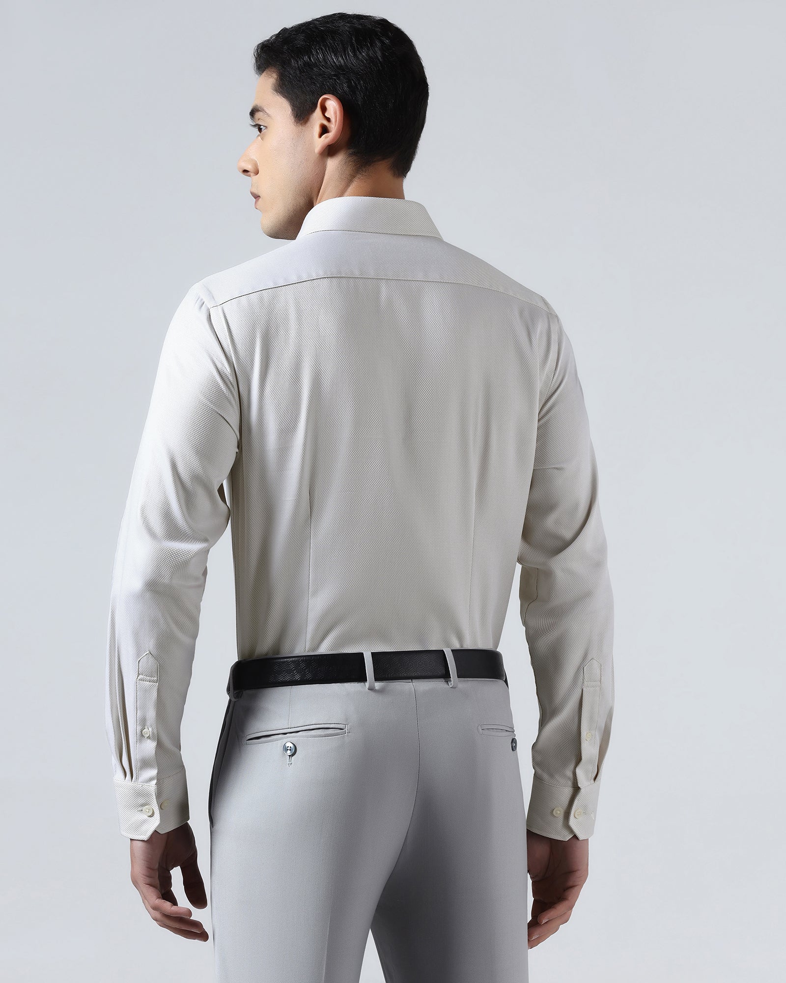 Cream Textured Shirt - Quinn - Image 2