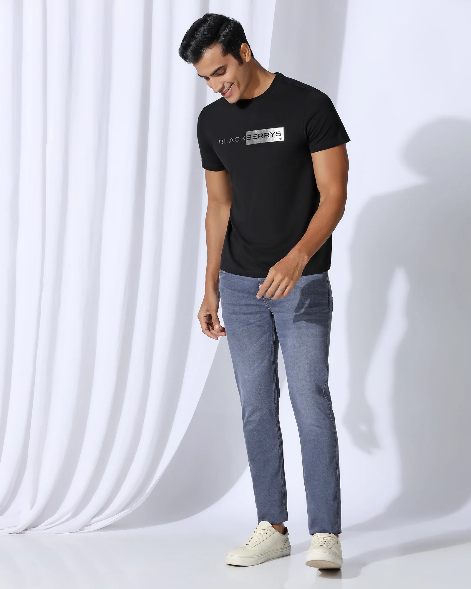 Crew Neck Black Printed T-Shirt - Zedd - Image 3
