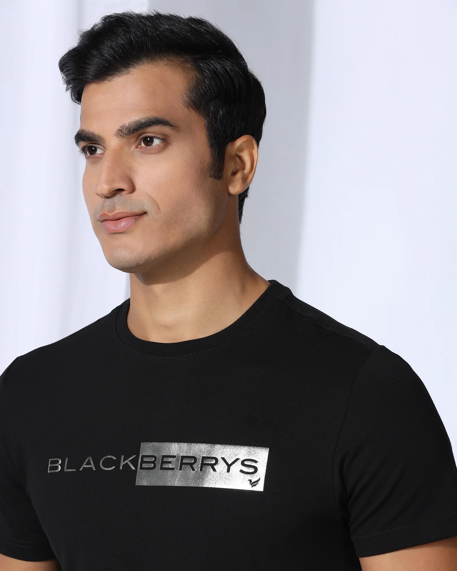 Crew Neck Black Printed T-Shirt - Zedd - Image 4
