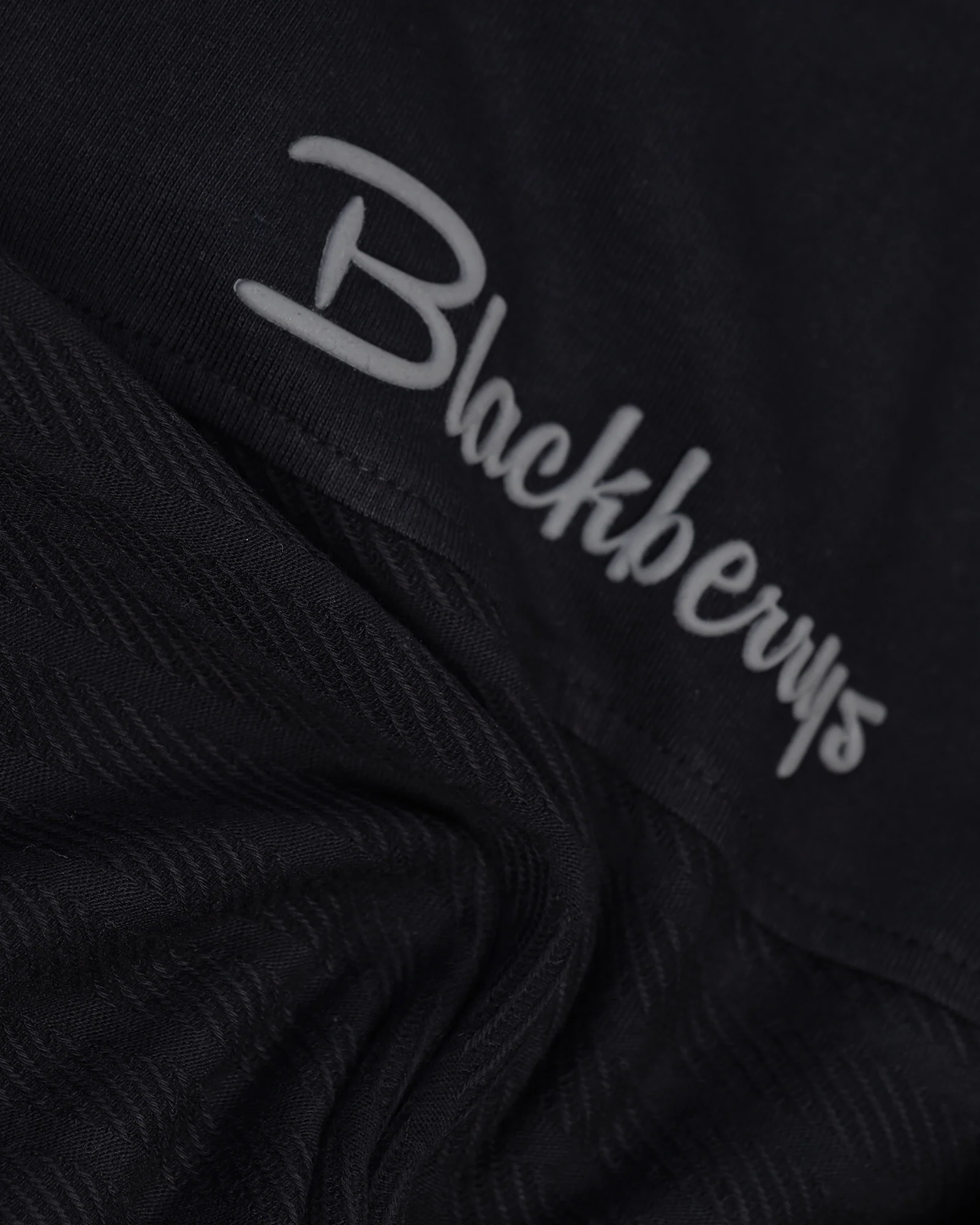 Crew Neck Black Solid T-Shirt - Stroke - Image 9