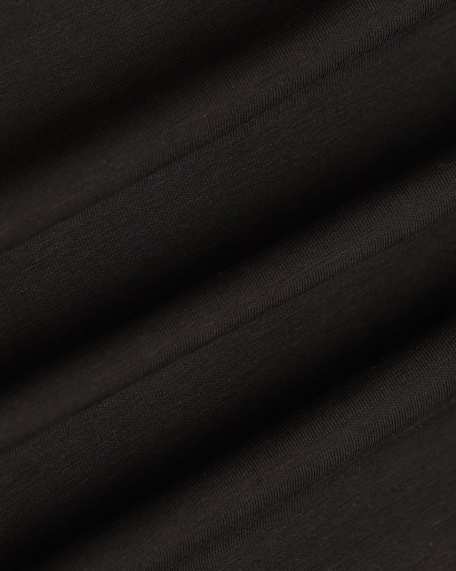 Crew Neck Black Solid T-Shirt - Noah - Image 6