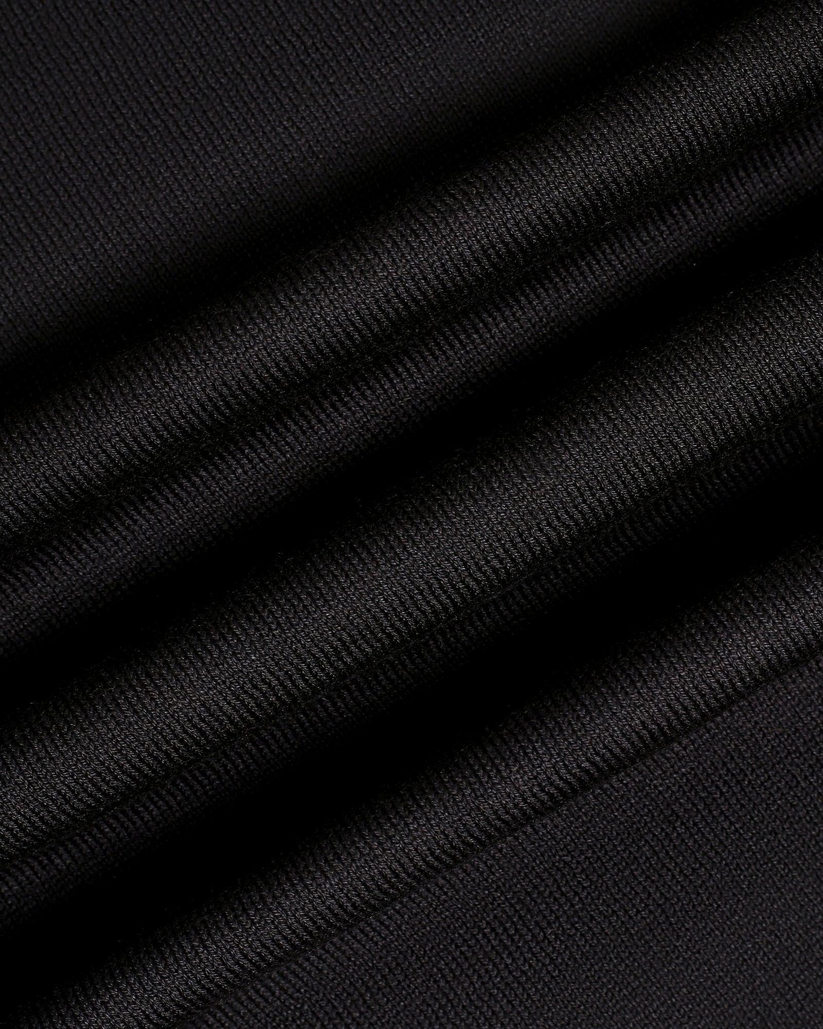 Crew Neck Black Yarn Dyed T-Shirt - Miya - Image 6