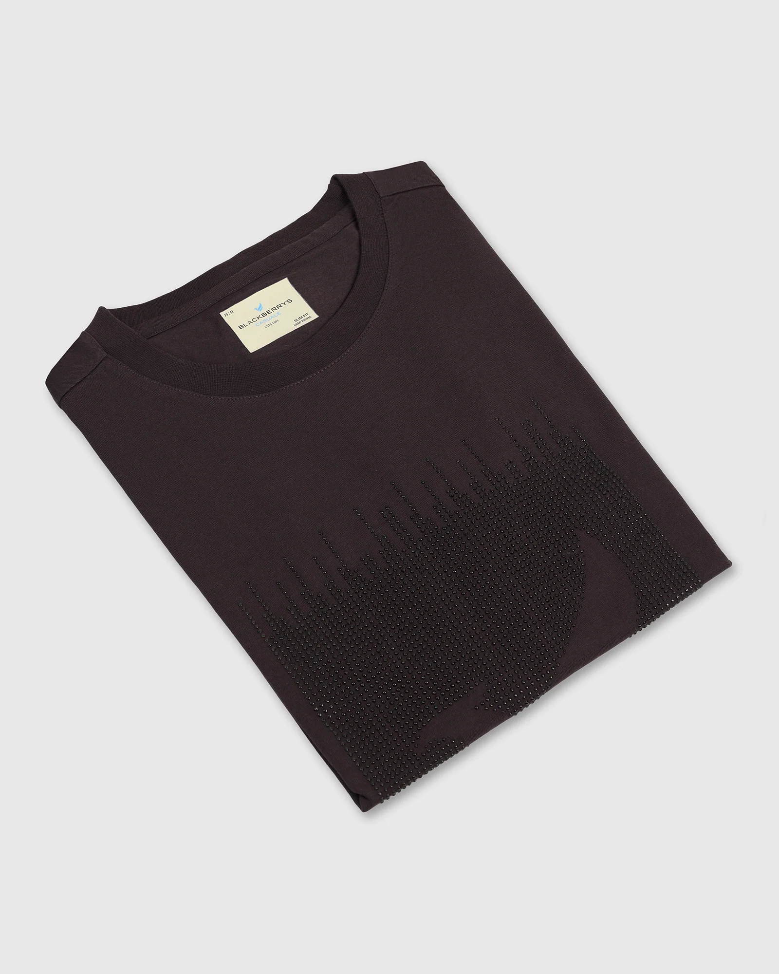 Crew Neck Brown Printed T-Shirt - Badger - Image 5
