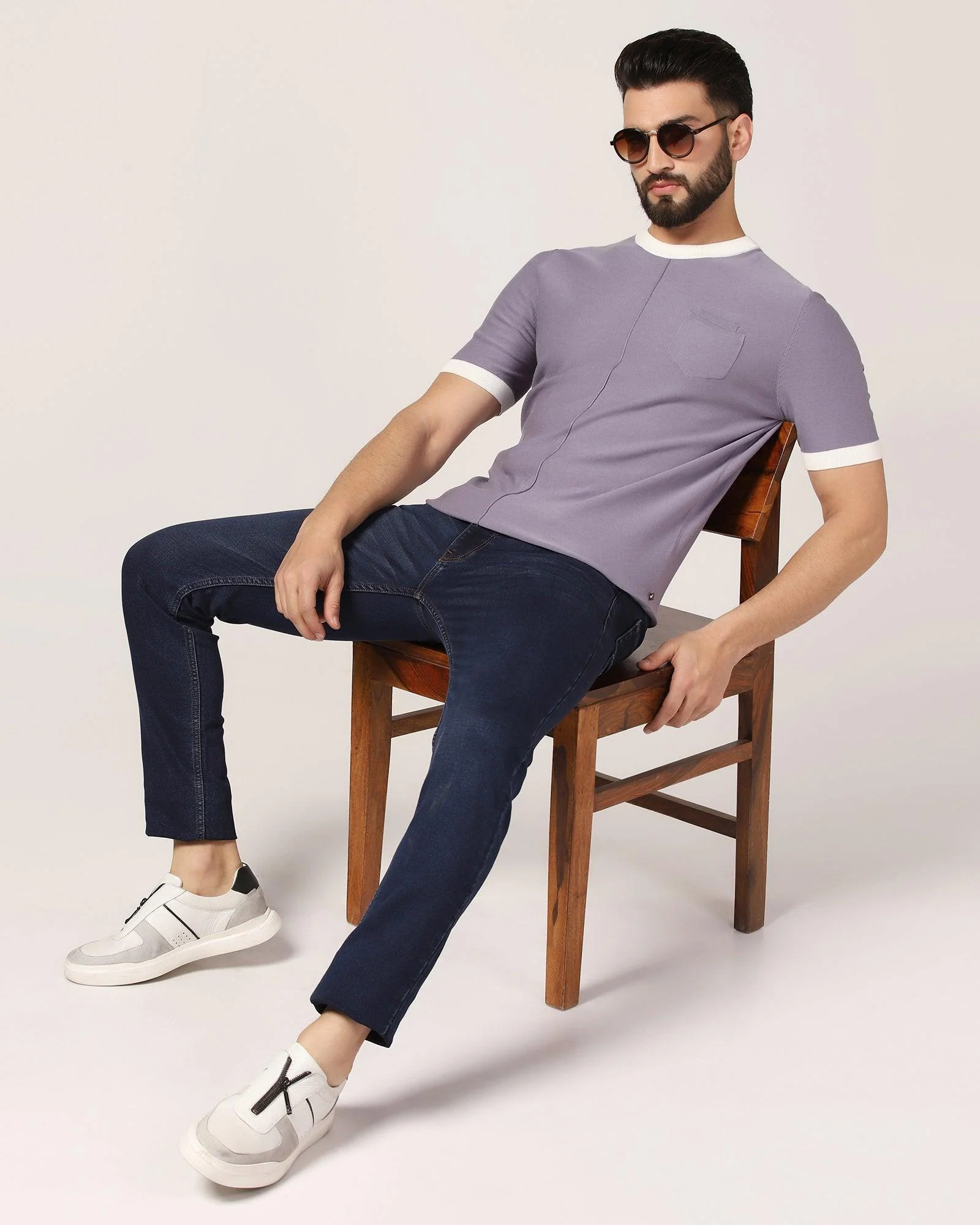 Crew Neck Desert Palm Solid T-Shirt - Gusto - Image 7