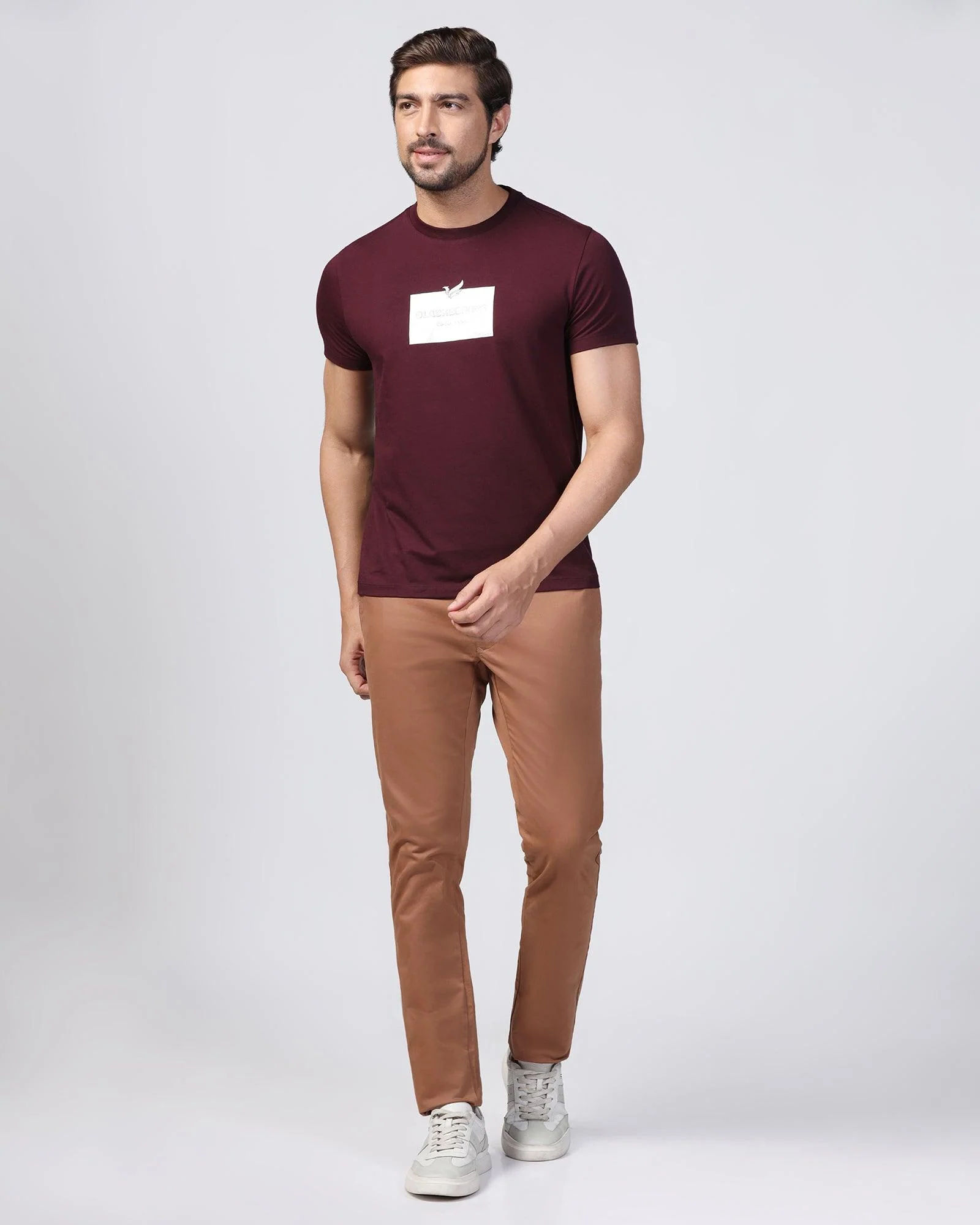 Crew Neck Fig Printed T-Shirt - Foil - Image 3
