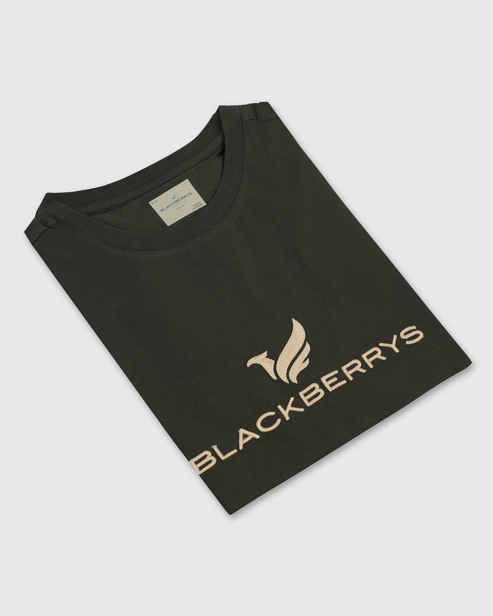 Crew Neck Kelp Solid T-Shirt - Phoenix - Image 5