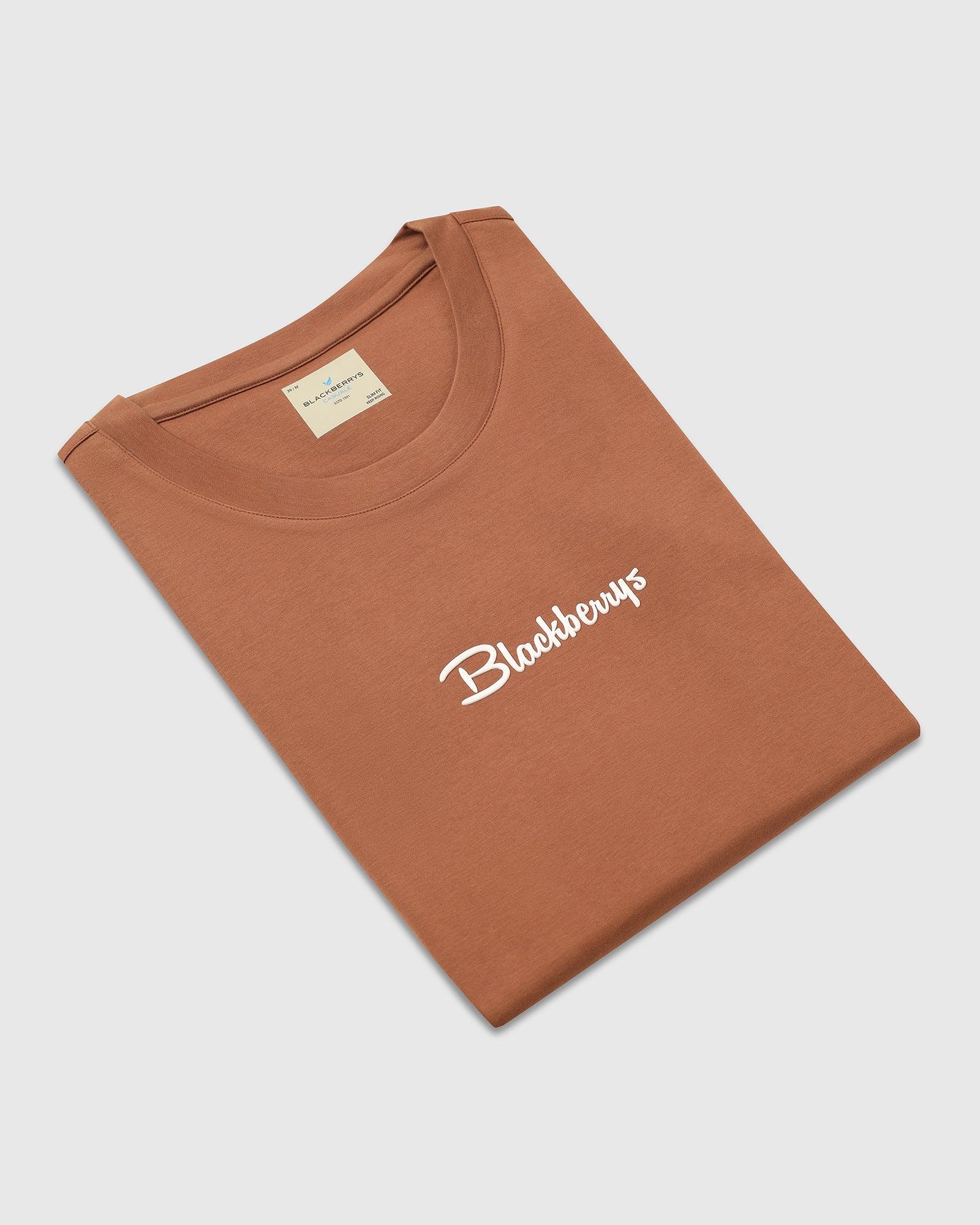 Crew Neck Khaki Printed T-Shirt - Elijah - Image 5
