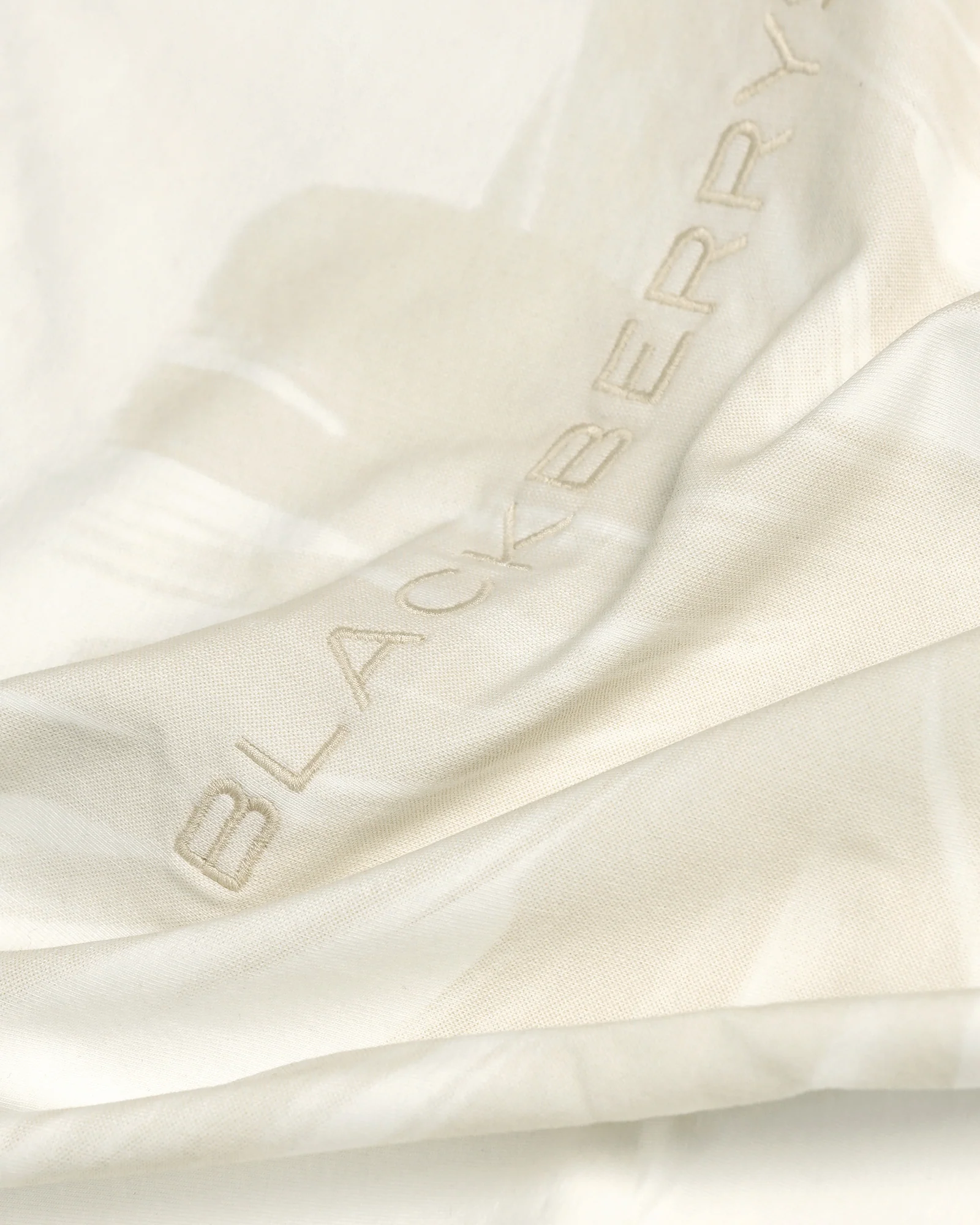 Crew Neck Off White Printed T-Shirt - Gingko - Image 6