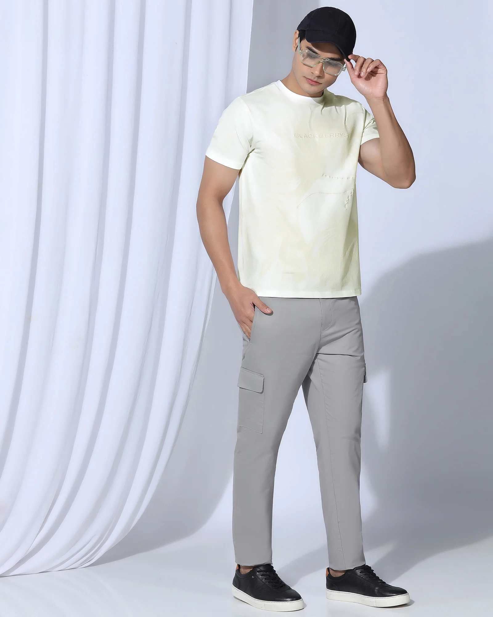 Crew Neck Off White Printed T-Shirt - Gingko - Image 7