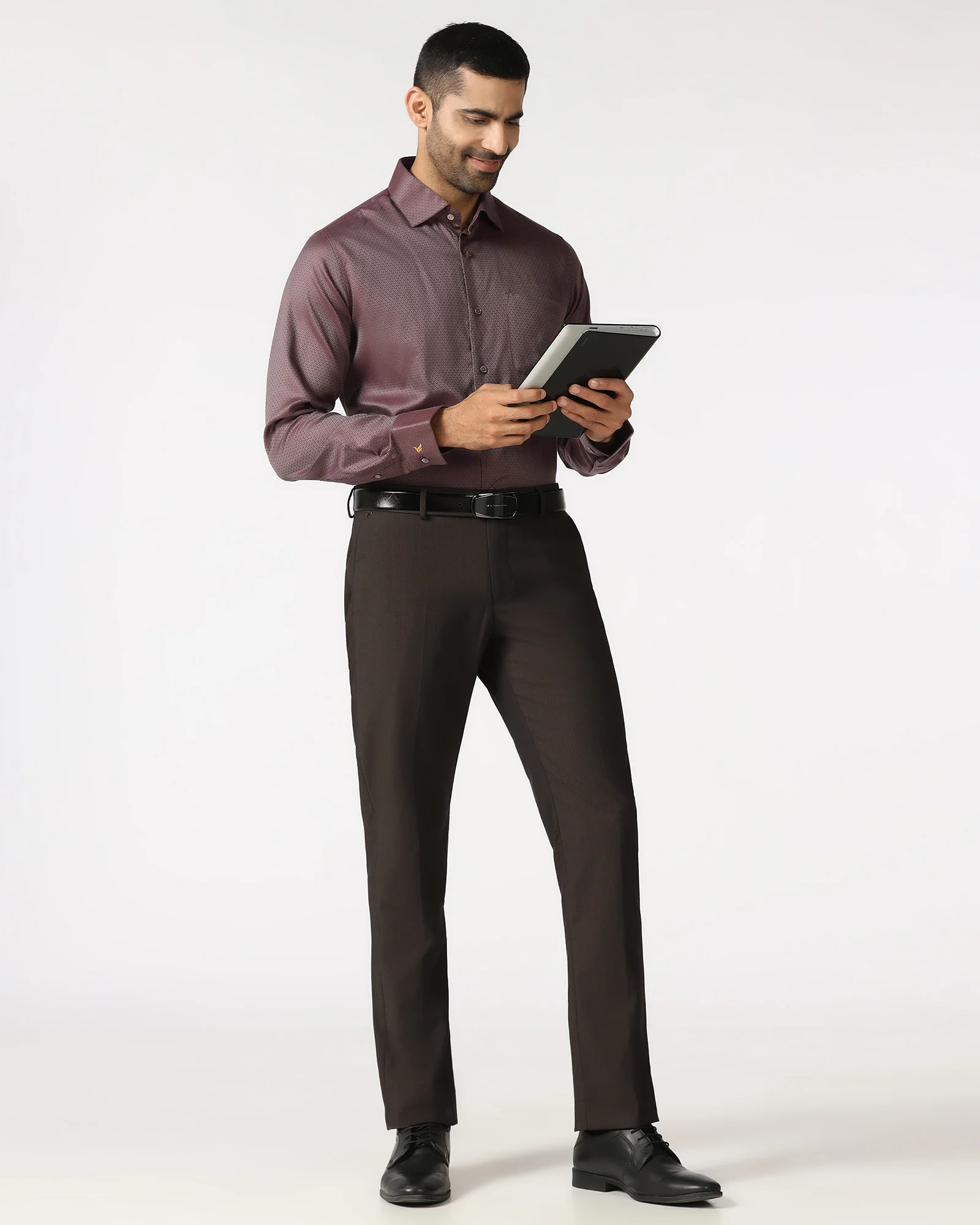 Dark Brown Check Trouser - Baylor - Image 5