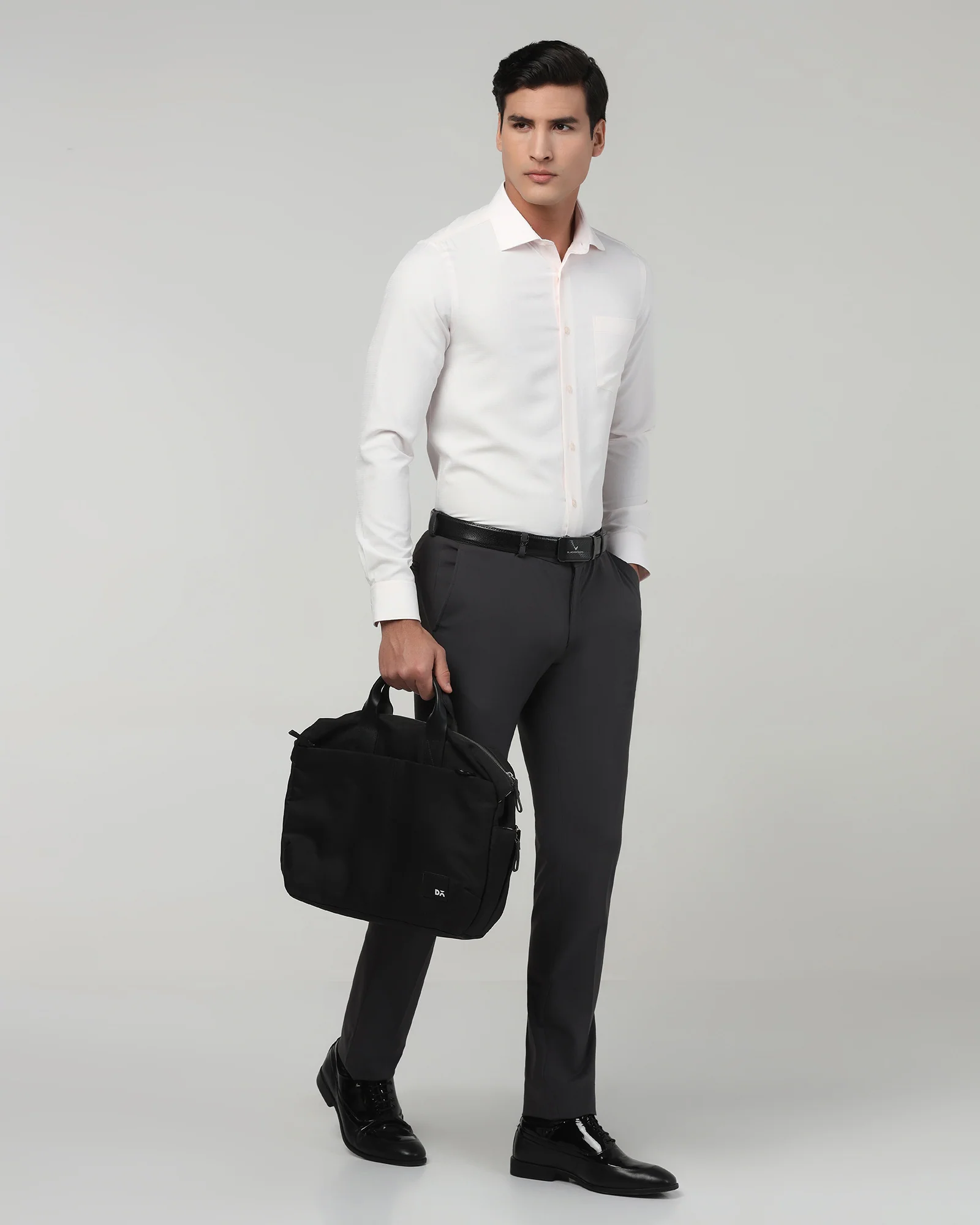 Dark Brown Solid Trouser - Oak - Image 7