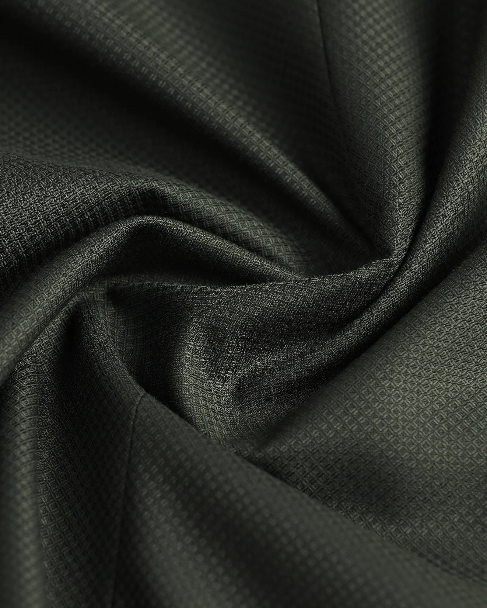 Dark Green Two Piece Textured Suit - Qualcom - Image 6