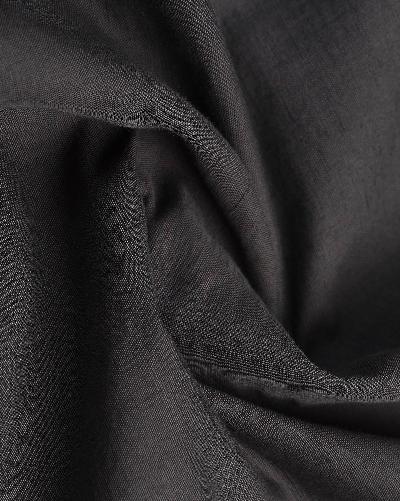 Dark Grey Linen Solid Shirt - Salmon - Image 6