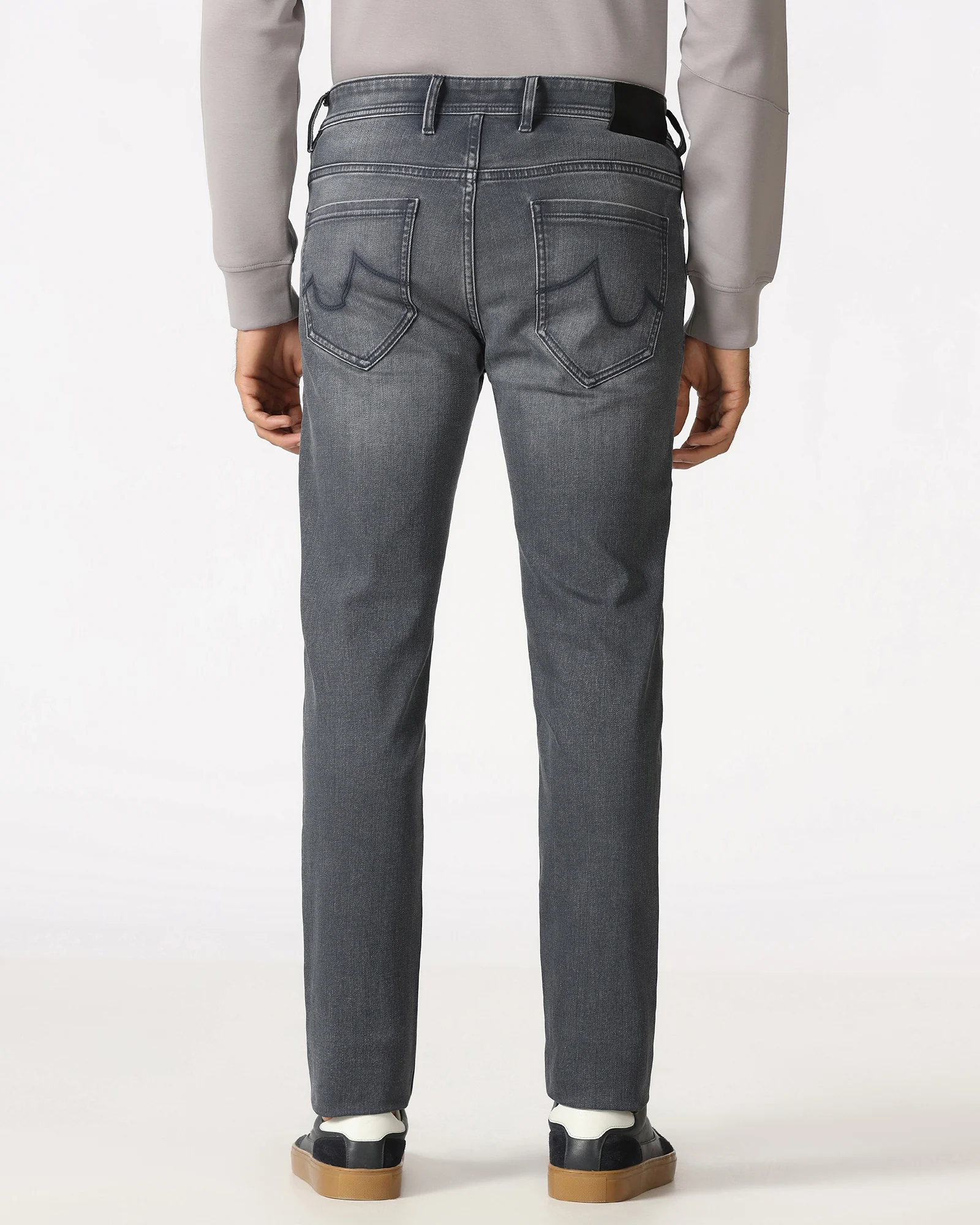 Dark Grey Superflex Slim Fit Jeans - Titus - Image 2