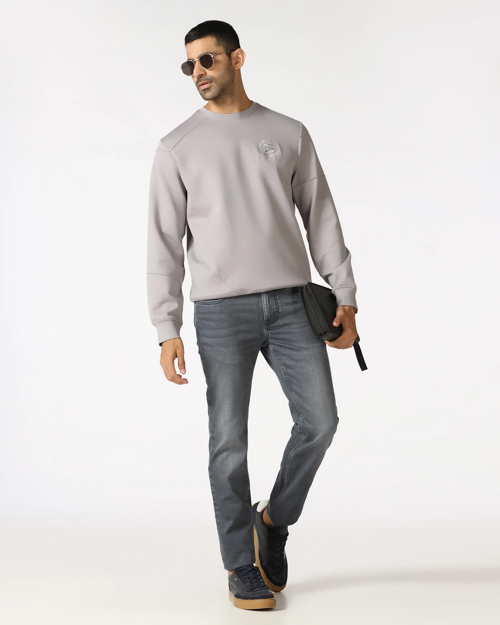 Dark Grey Superflex Slim Fit Jeans - Titus - Image 5