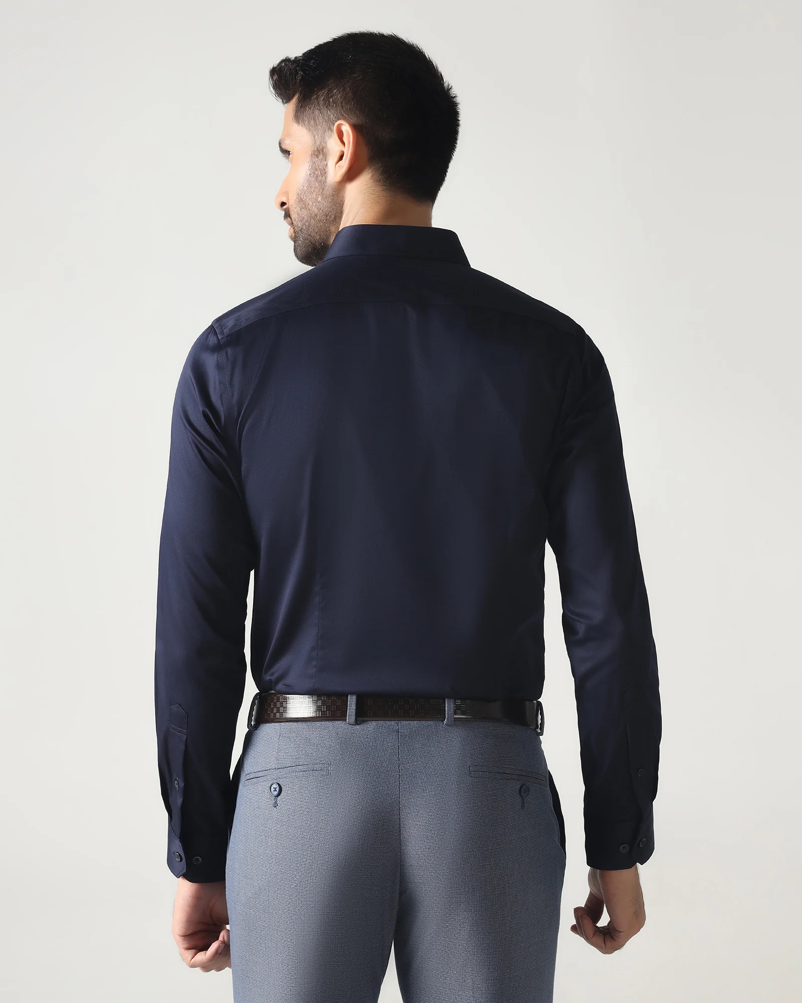 Dark Navy Non Iron Solid Shirt - Sailor - Image 2
