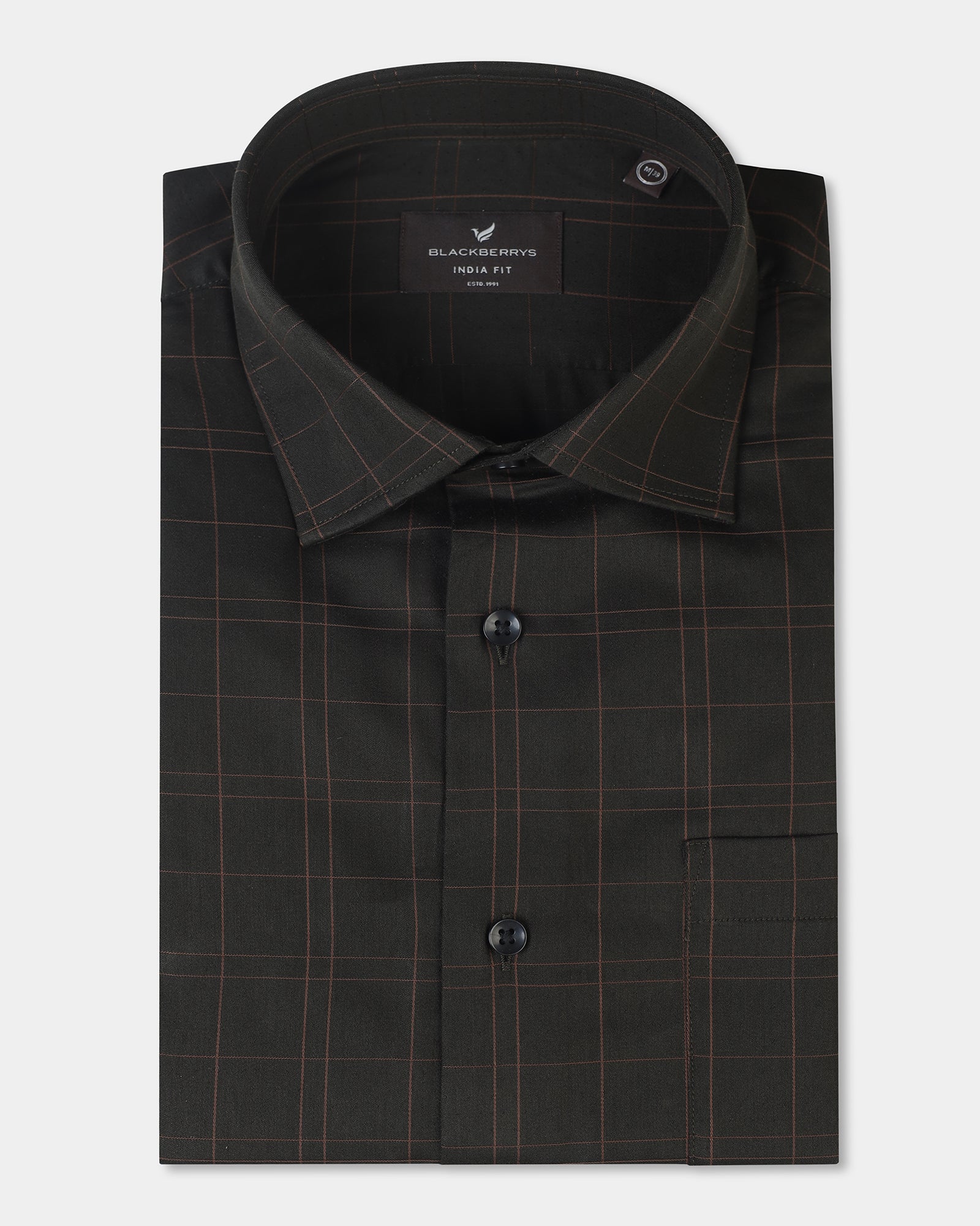 Dark Olive Check Shirt - Axton - Image 5