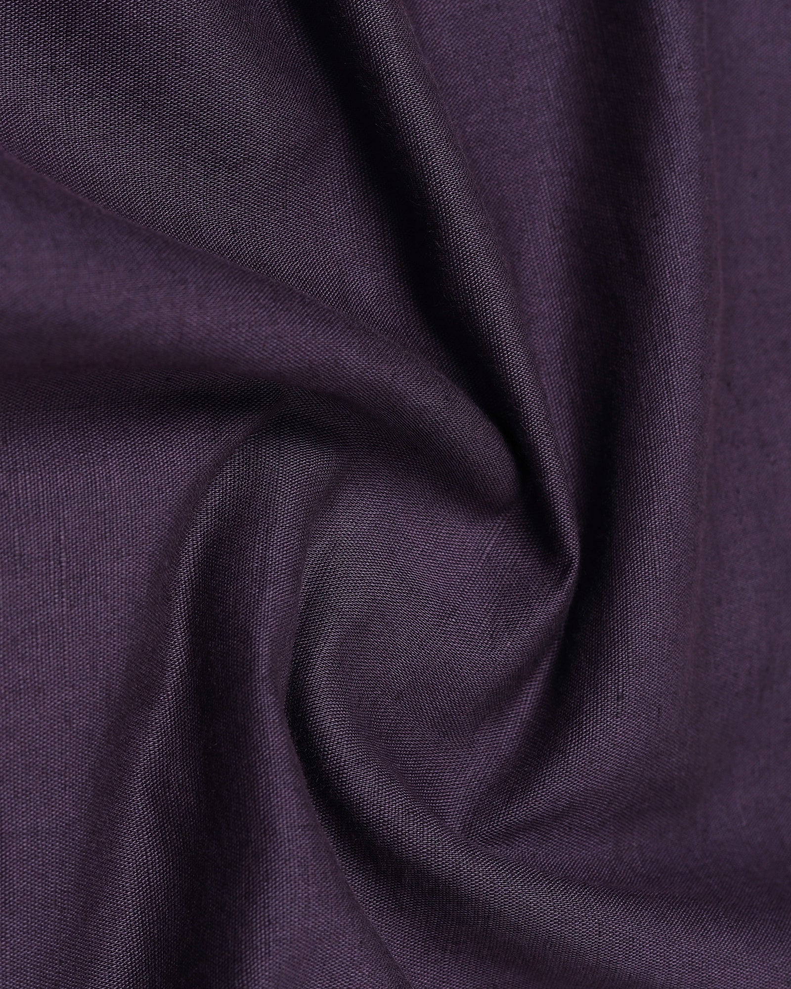 Dark Purple Linen Solid Shirt - Cleo - Image 5